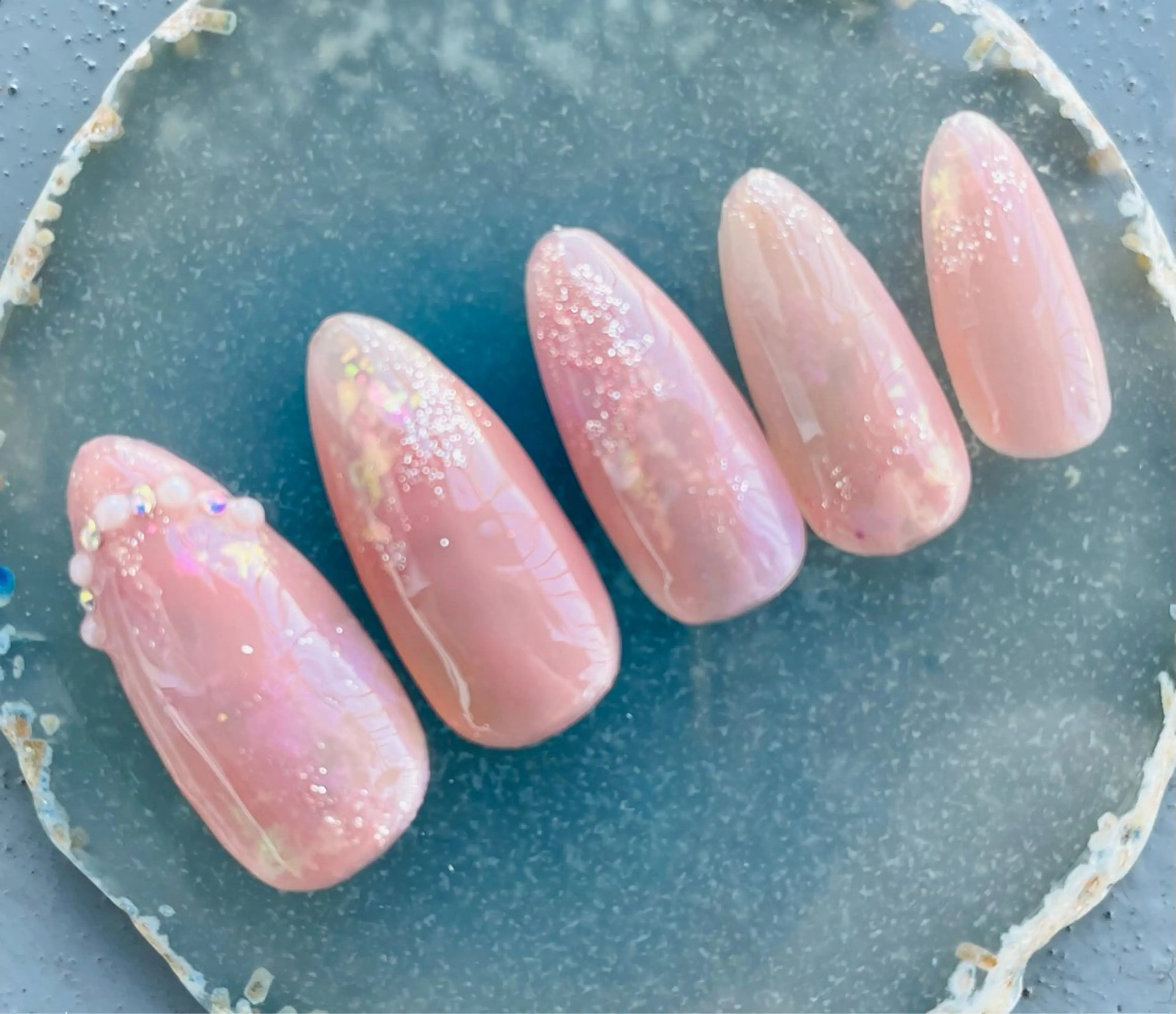 ネイル キラキラネイル 大理石ネイル(マーブル) ハンドネイル koto nails所属・koto nailsのネイルデザイン