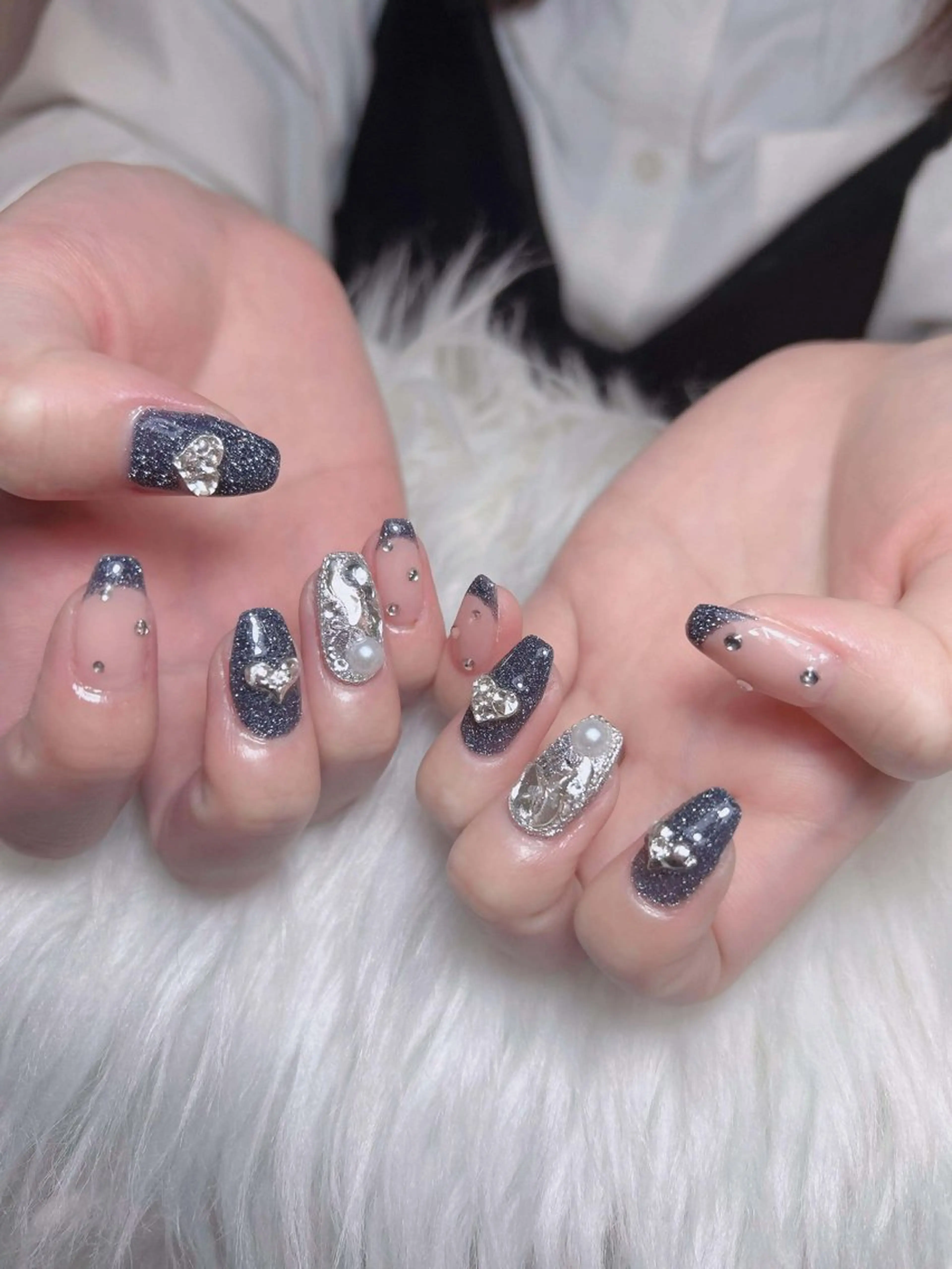 ネイル オーロラネイル チークネイル フットネイル フレンチネイル ハロウィン ハンドネイル Lumi Nail 新大久保3‘のネイルデザイン