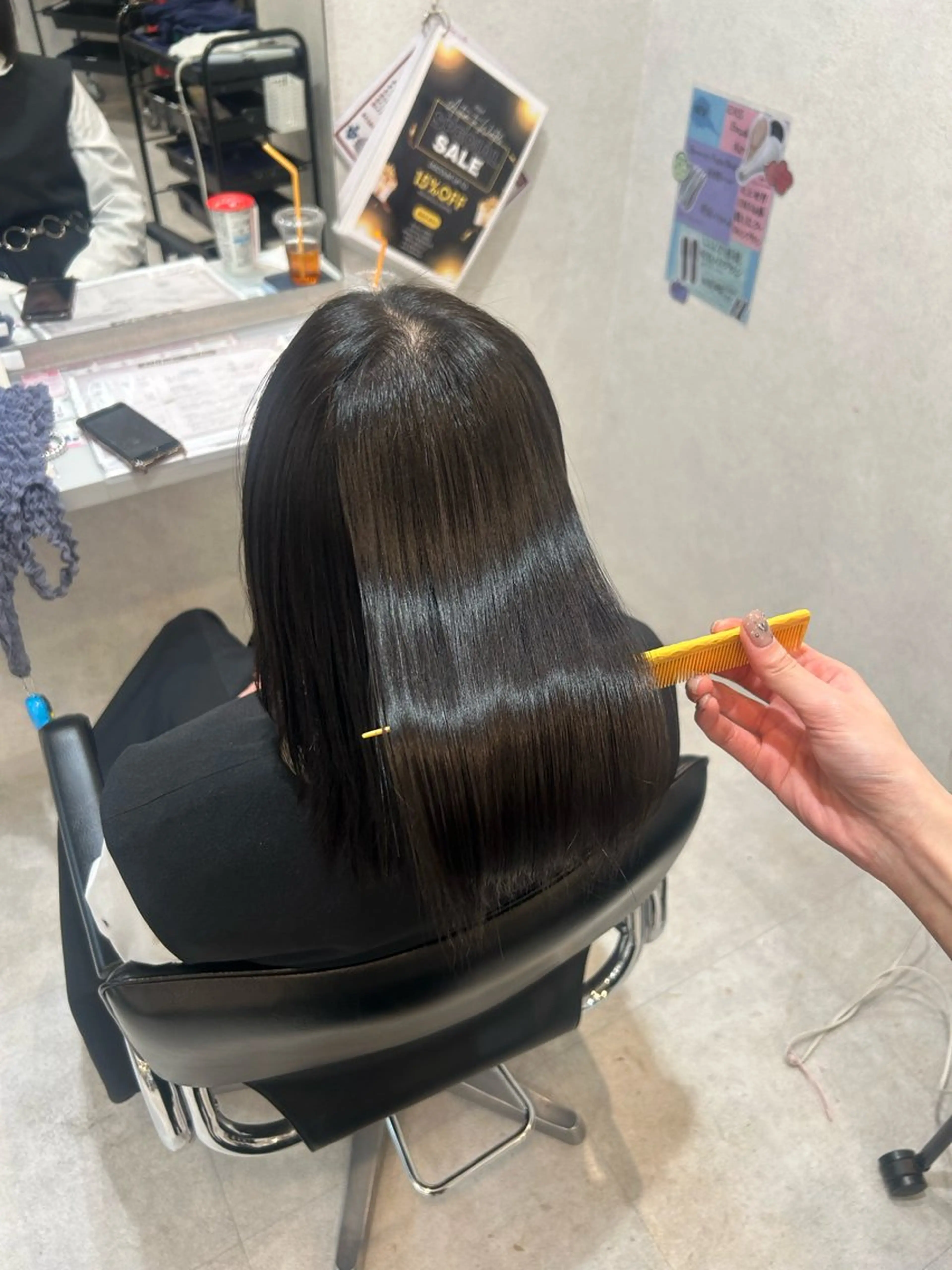 ミディアム カット 縮毛矯正 柔らか縮毛矯正/ボブ /Bonheur北林のヘアスタイル