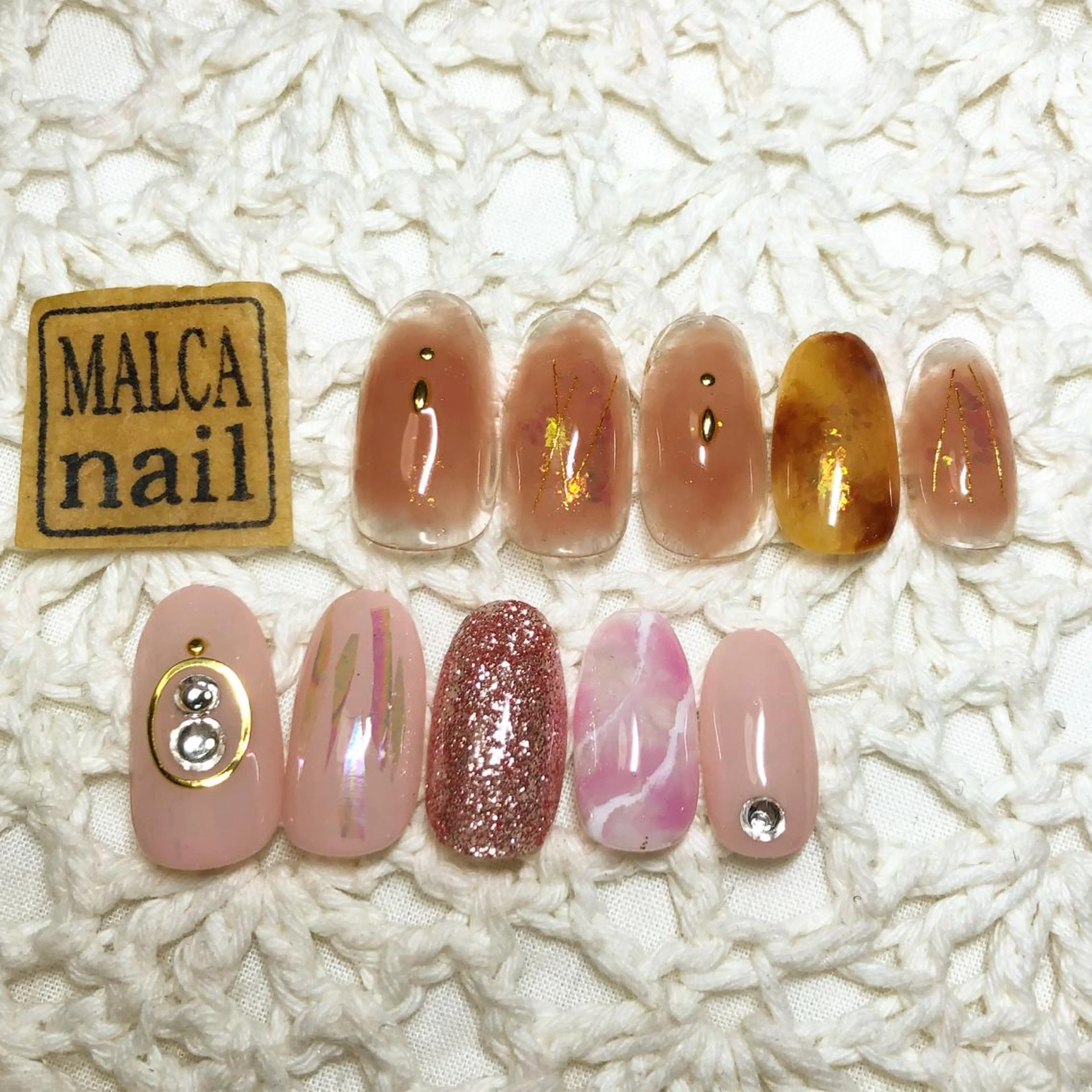 セミロング カラー パーマ ヘアアレンジ ネイル マツエク・マツパ MALCAnail(マルカネイル)所属・荒木 莉奈のネイルデザイン