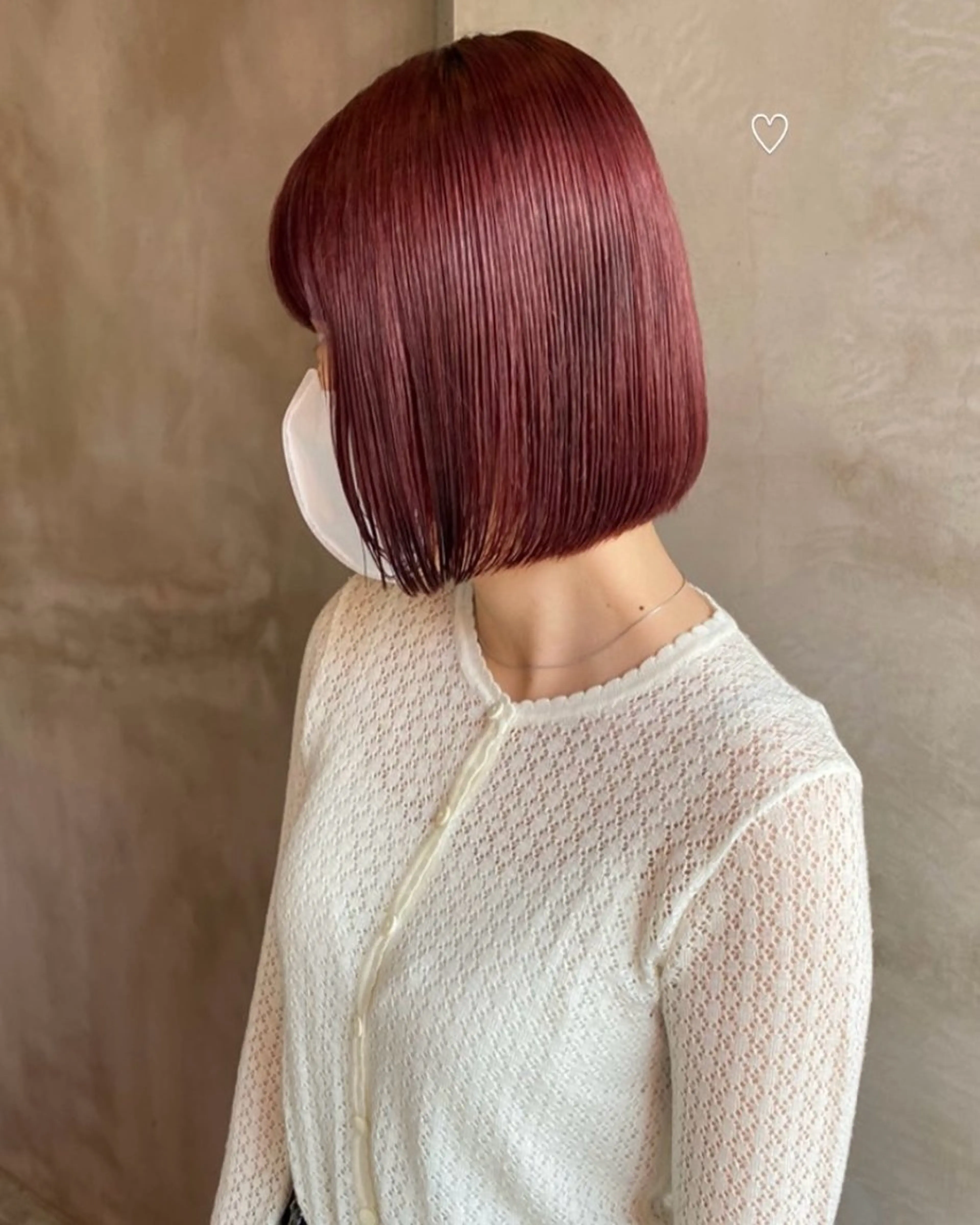 カラー ブリーチ ボルドーカラー ケアブリーチ ヘアカラー トリートメント 🍒暖色カラー🍒 ueno aiのヘアスタイル