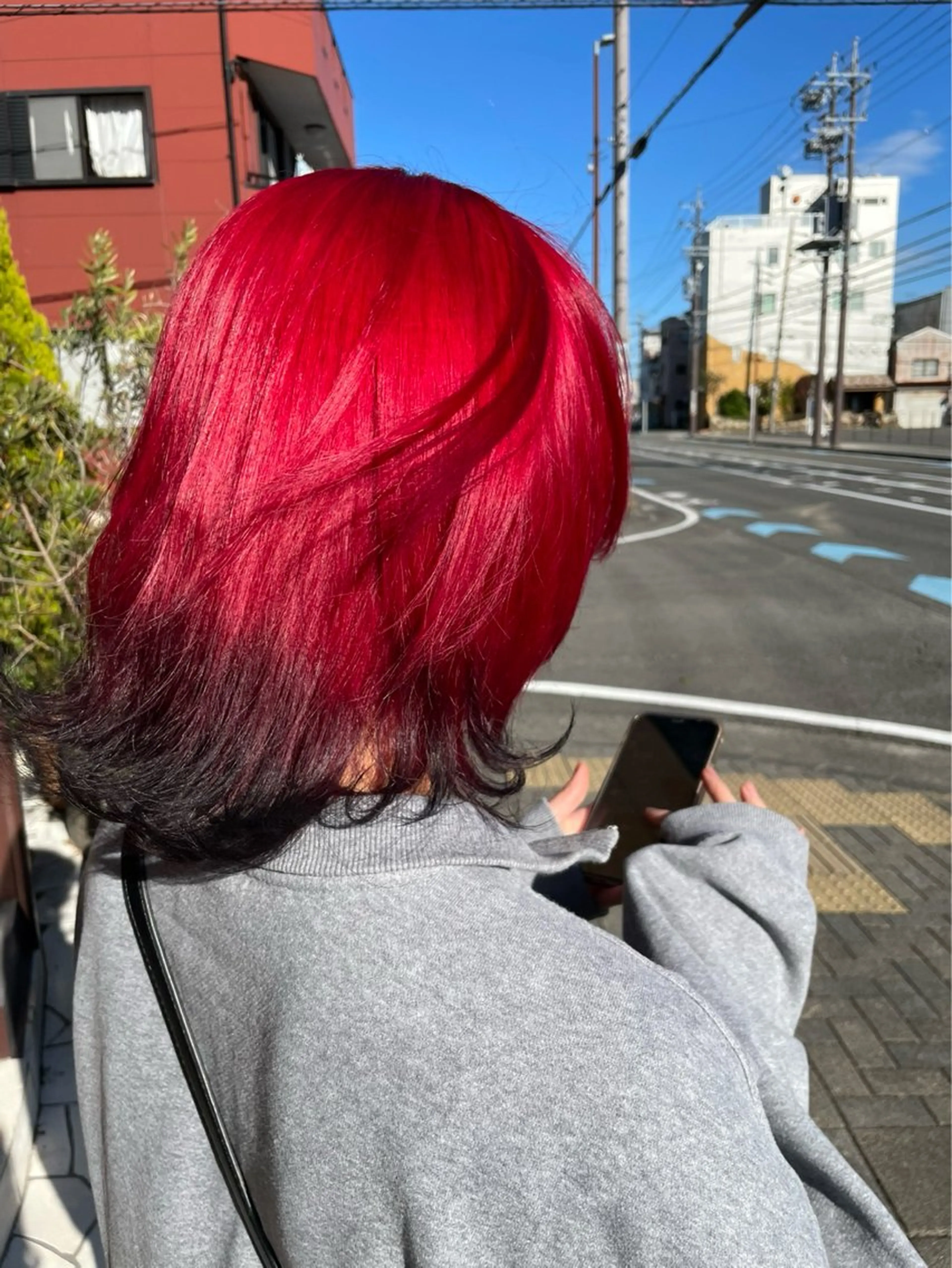 ミディアム ヘアカラー 竹内 帆希のヘアスタイル