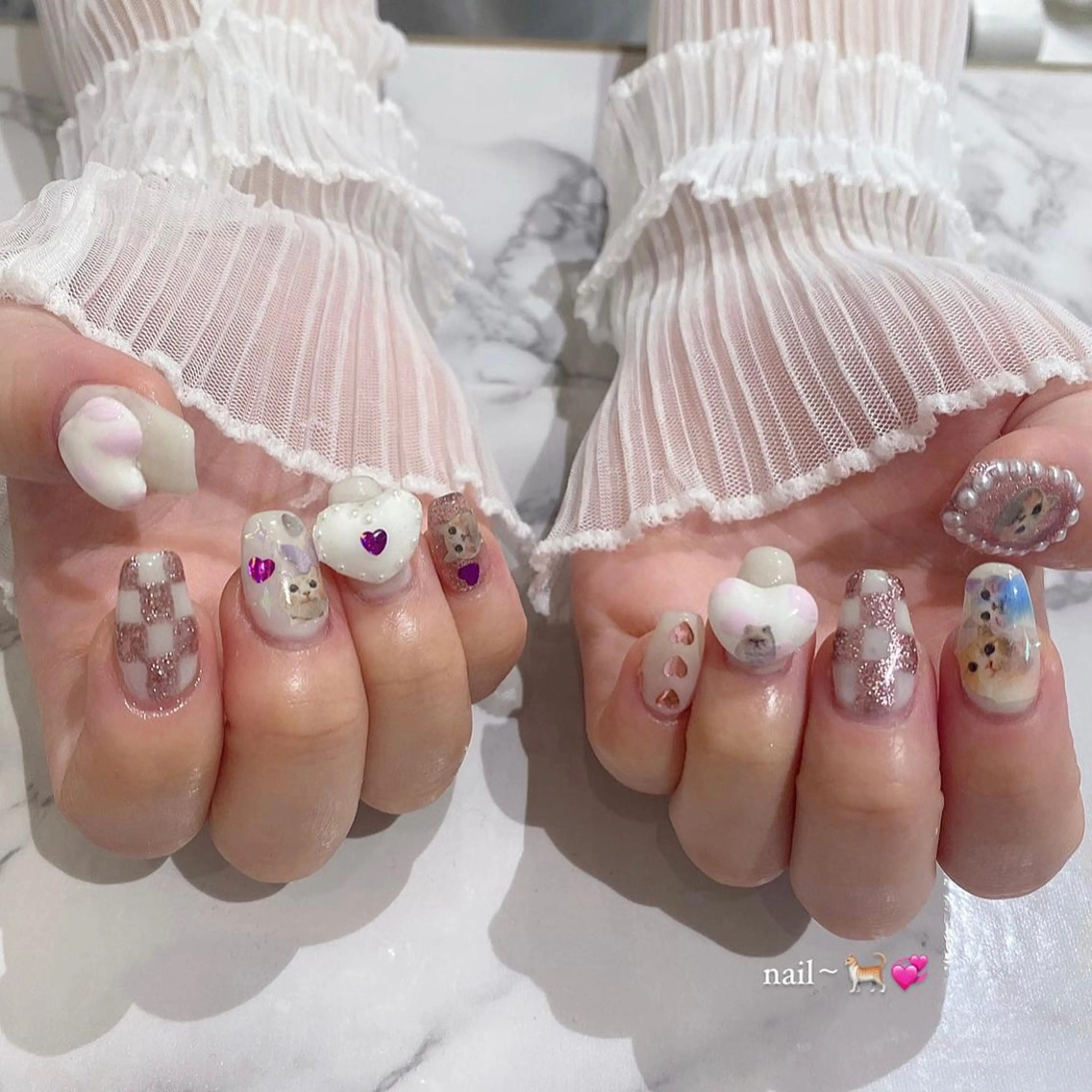 ネイル アートネイル 持ち込み PLATINUM   DOLL【プラチナムドール】所属・ひろこ eyelist🎀のマツエク・マツパデザイン