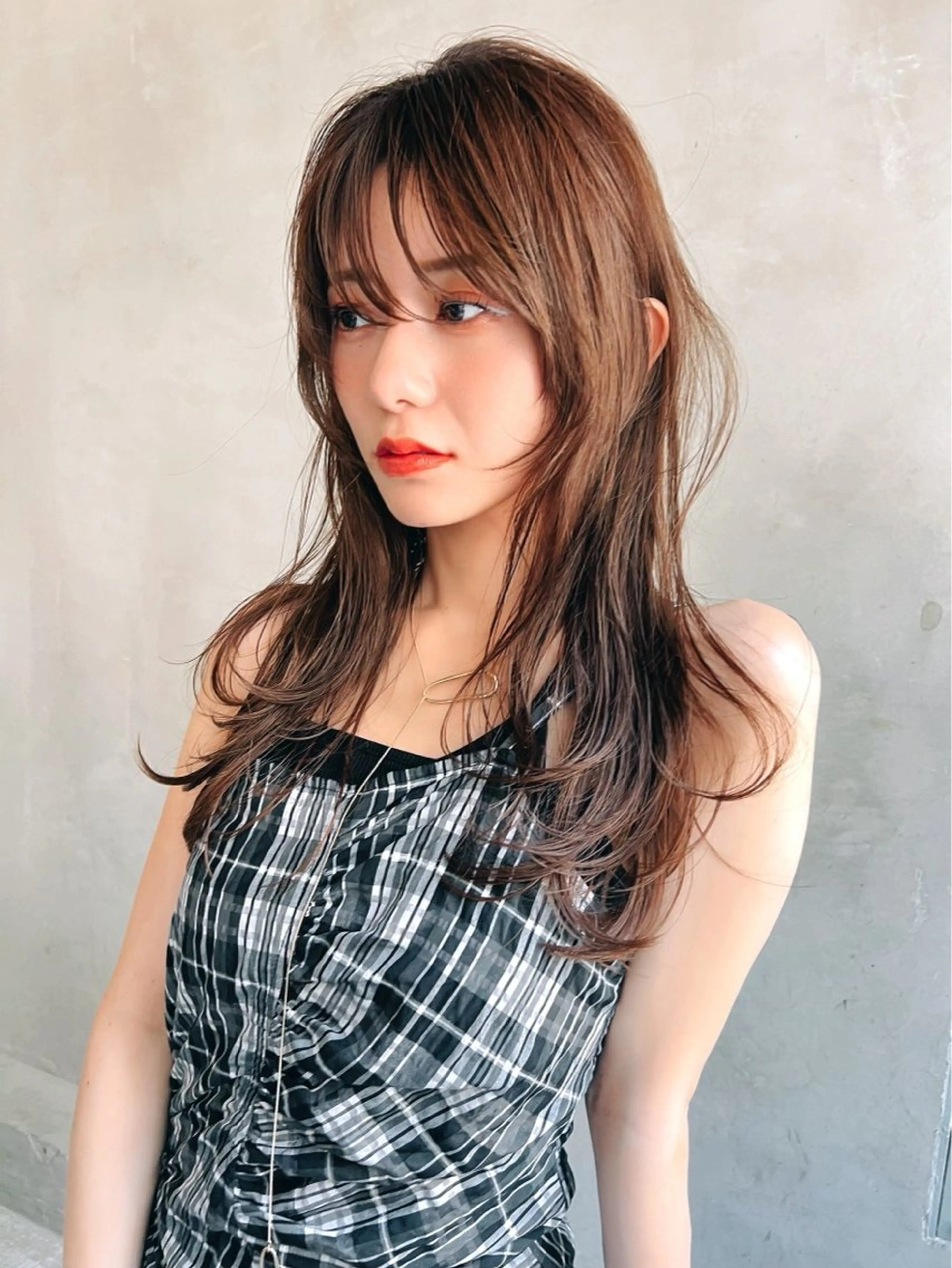 セミロング カラー Ameri所属・艶髪／韓国ヘア🎀 Kanon︎︎⁺.のヘアスタイル