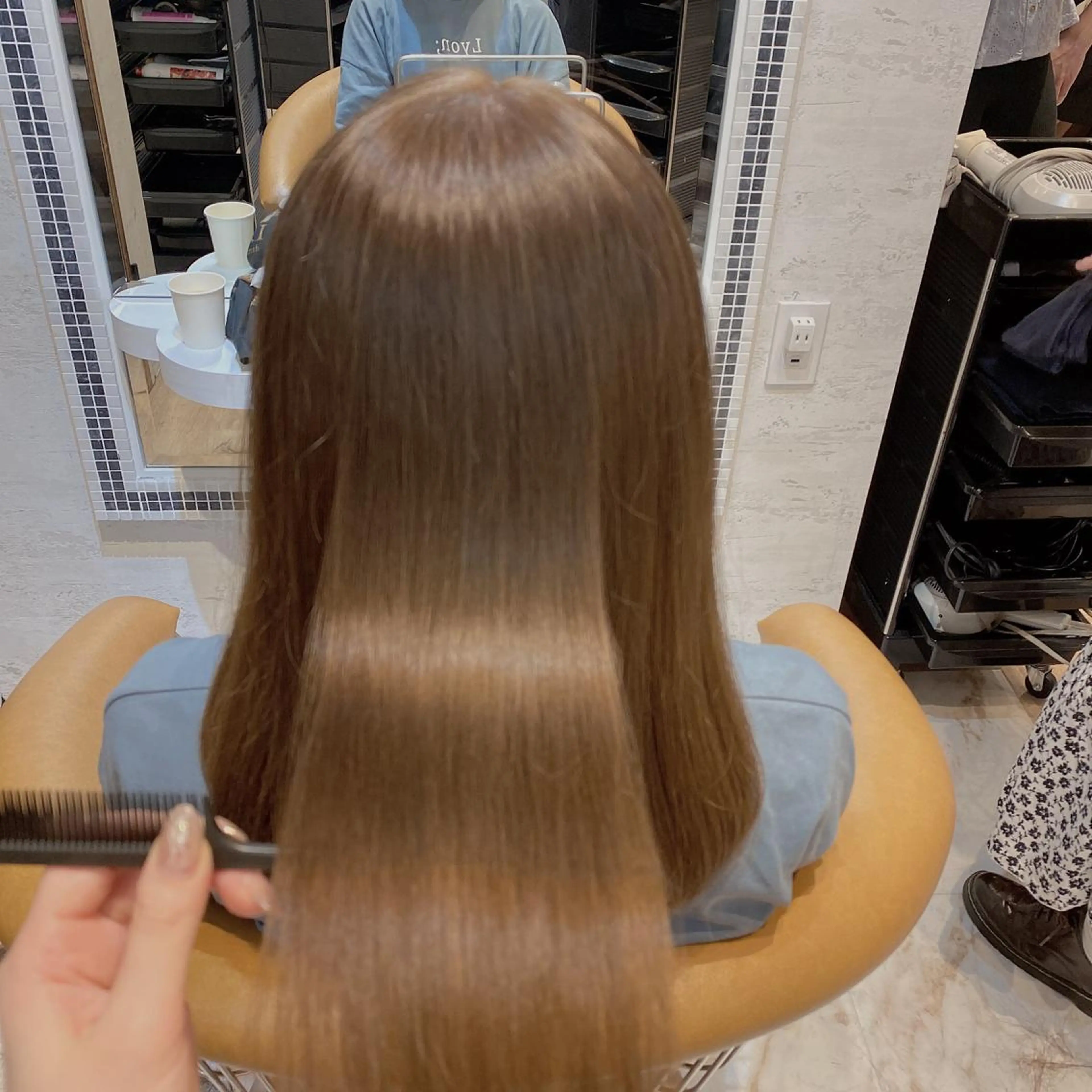 ミディアム カット ヘアカラー トリートメント 代表山口ひな 髪質改善のプロのヘアスタイル