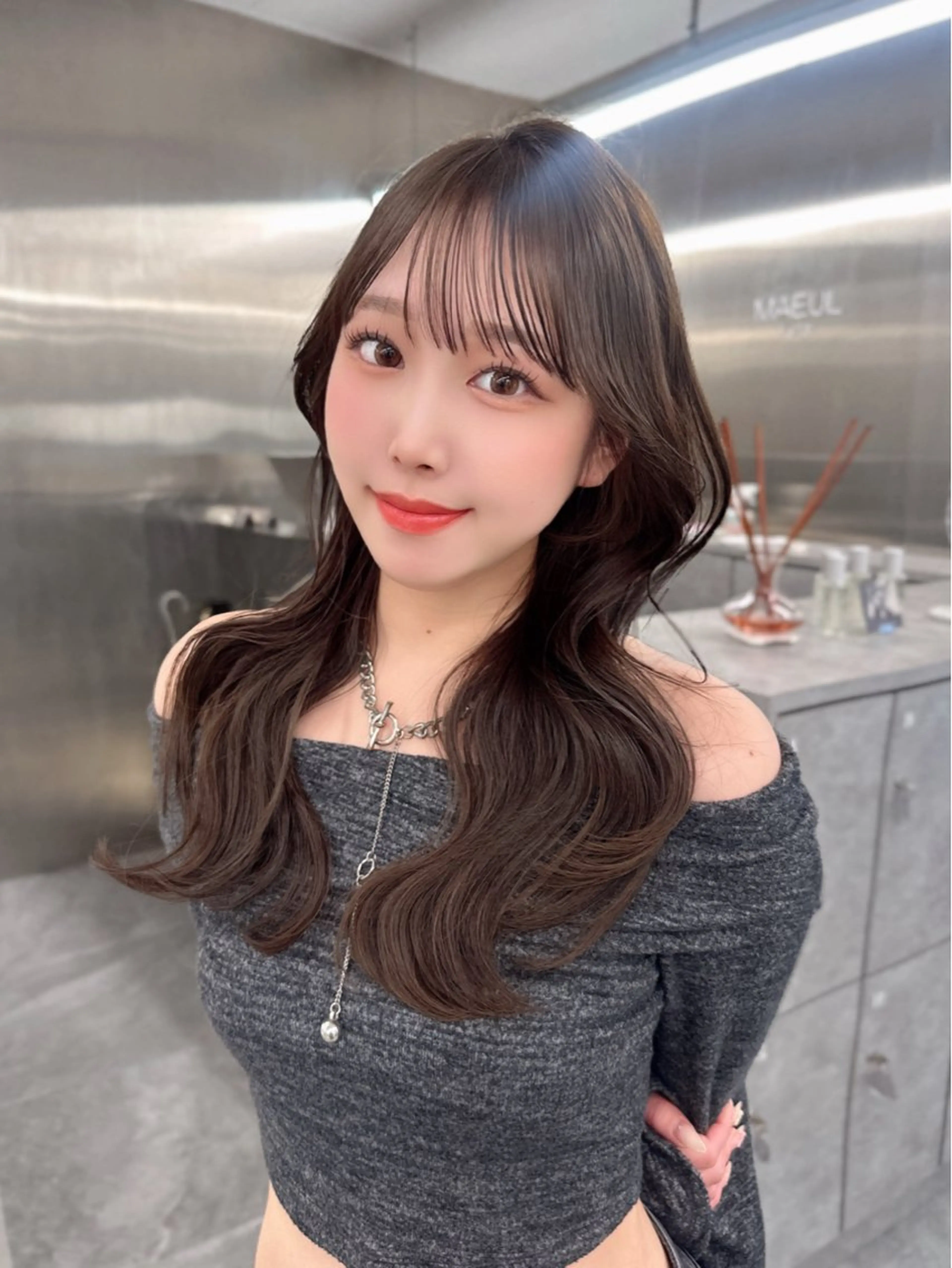 ロング MAEUL所属・🍑韓国風レイヤー 🍑莉子のヘアスタイル