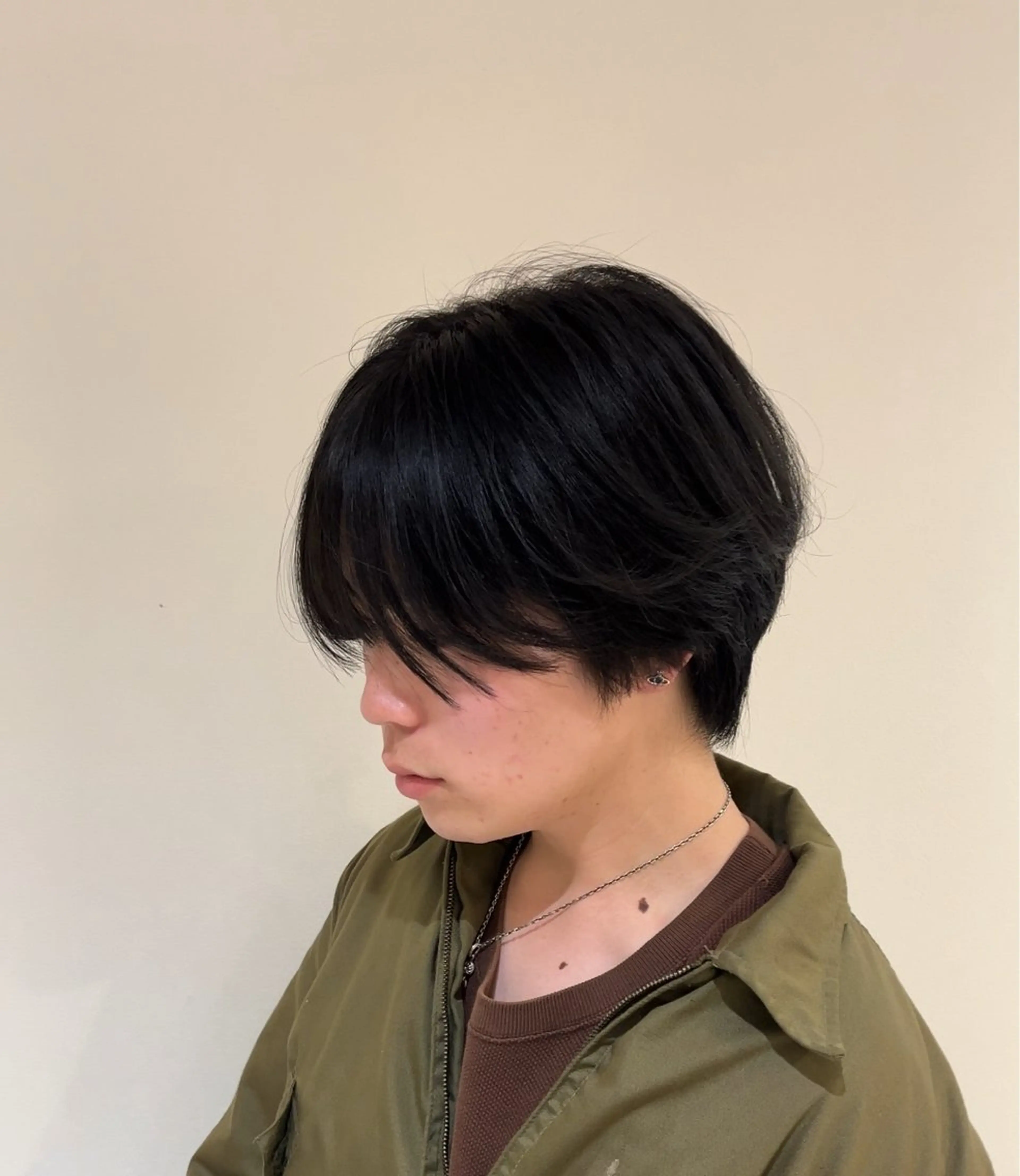 メンズ パーマ けいし🐬ボブ ショート艶髪カラー✨のヘアスタイル