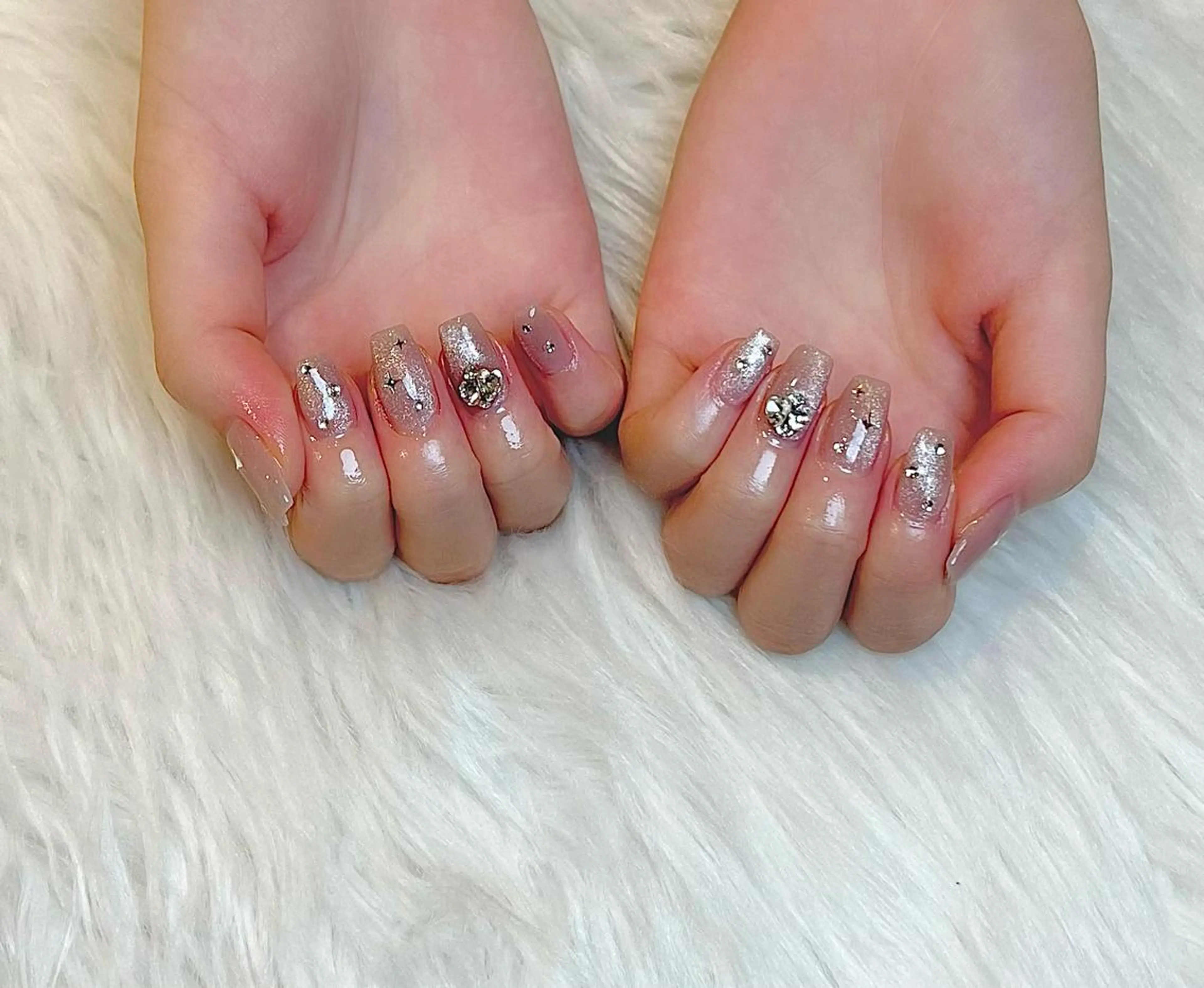 ネイル クリアネイル マグネットネイル Lino+ ネイル&よもぎ蒸しのネイルデザイン