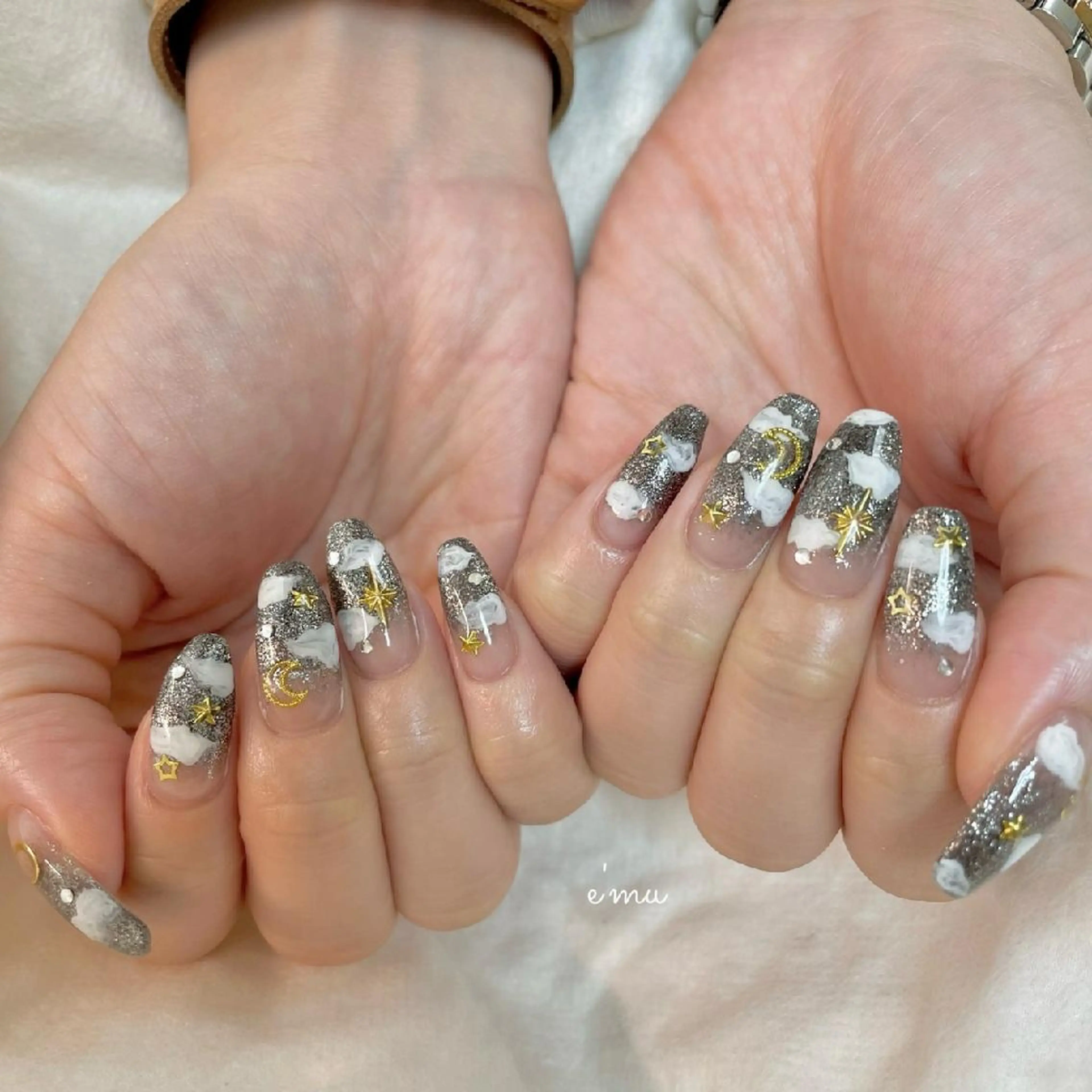 ネイル ラメ(グリッター) ラメグラデーション nail salon e'mu💐のネイルデザイン