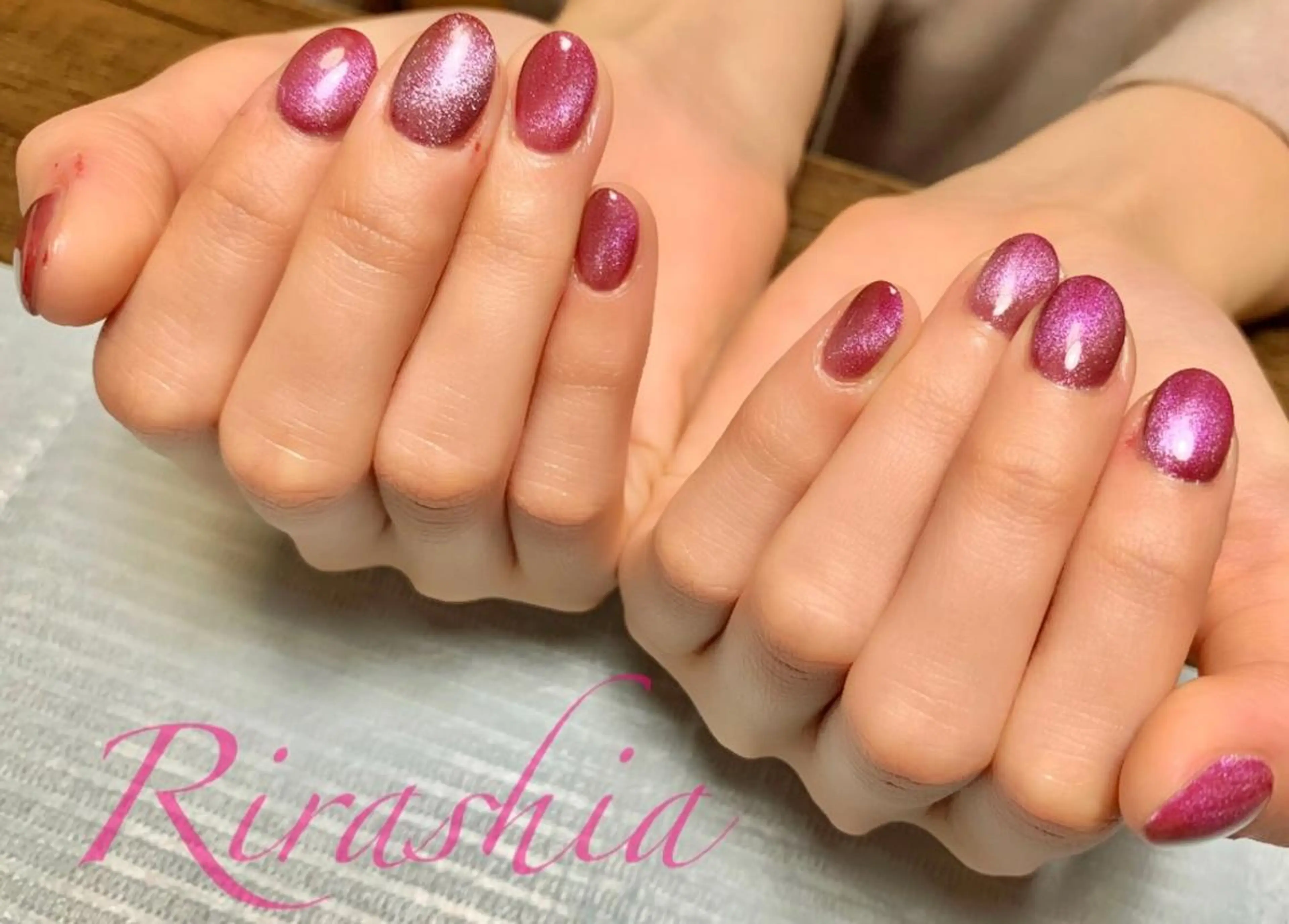 ネイル マグネットネイル ハンドネイル フットネイル ハンドケア うる艶♡透明感ネイル Rirashiaのネイルデザイン