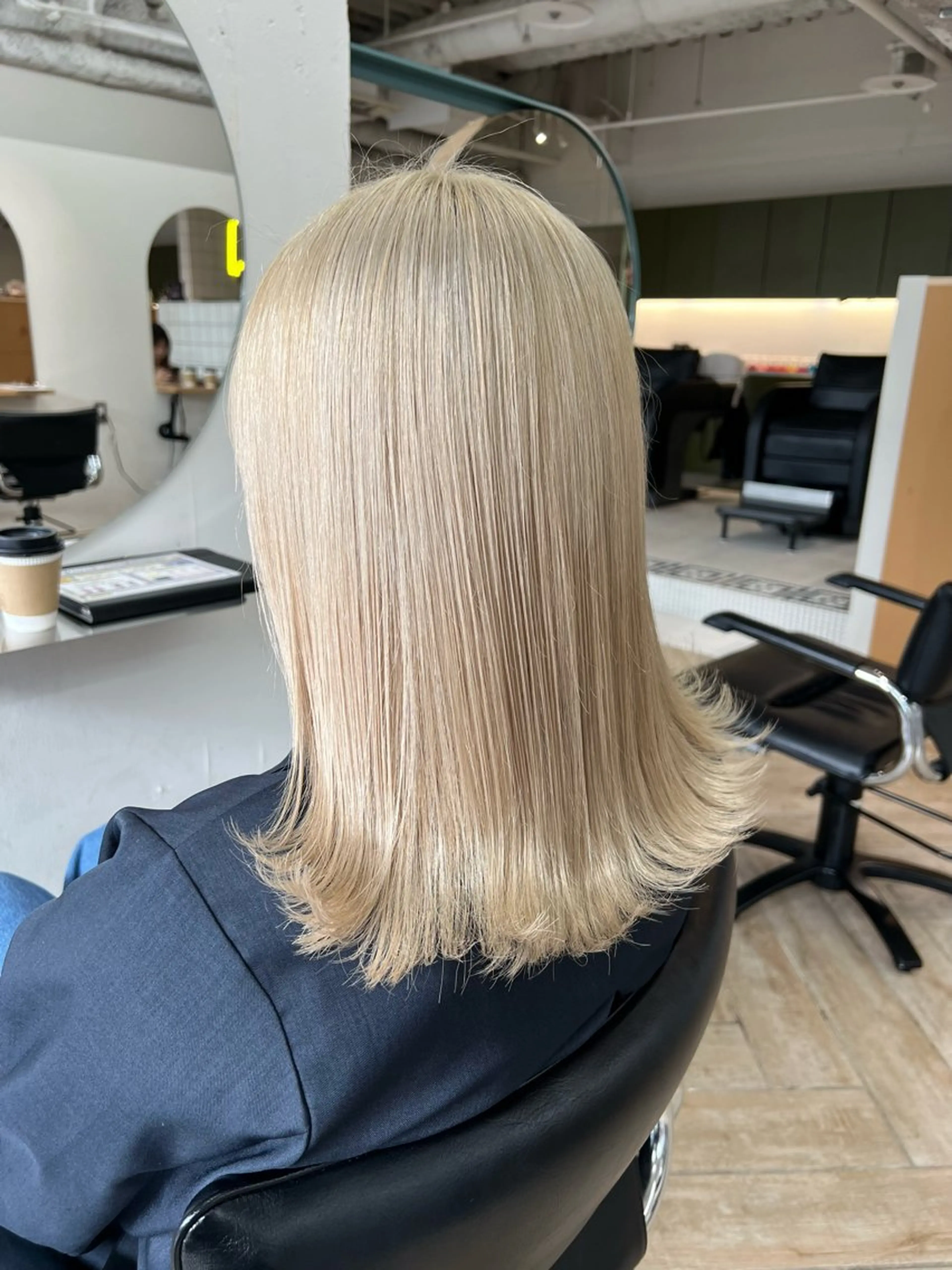 ミディアム カラー ヘアカラー トリートメント ベージュカラー 新潟/万代/井上佑のヘアスタイル