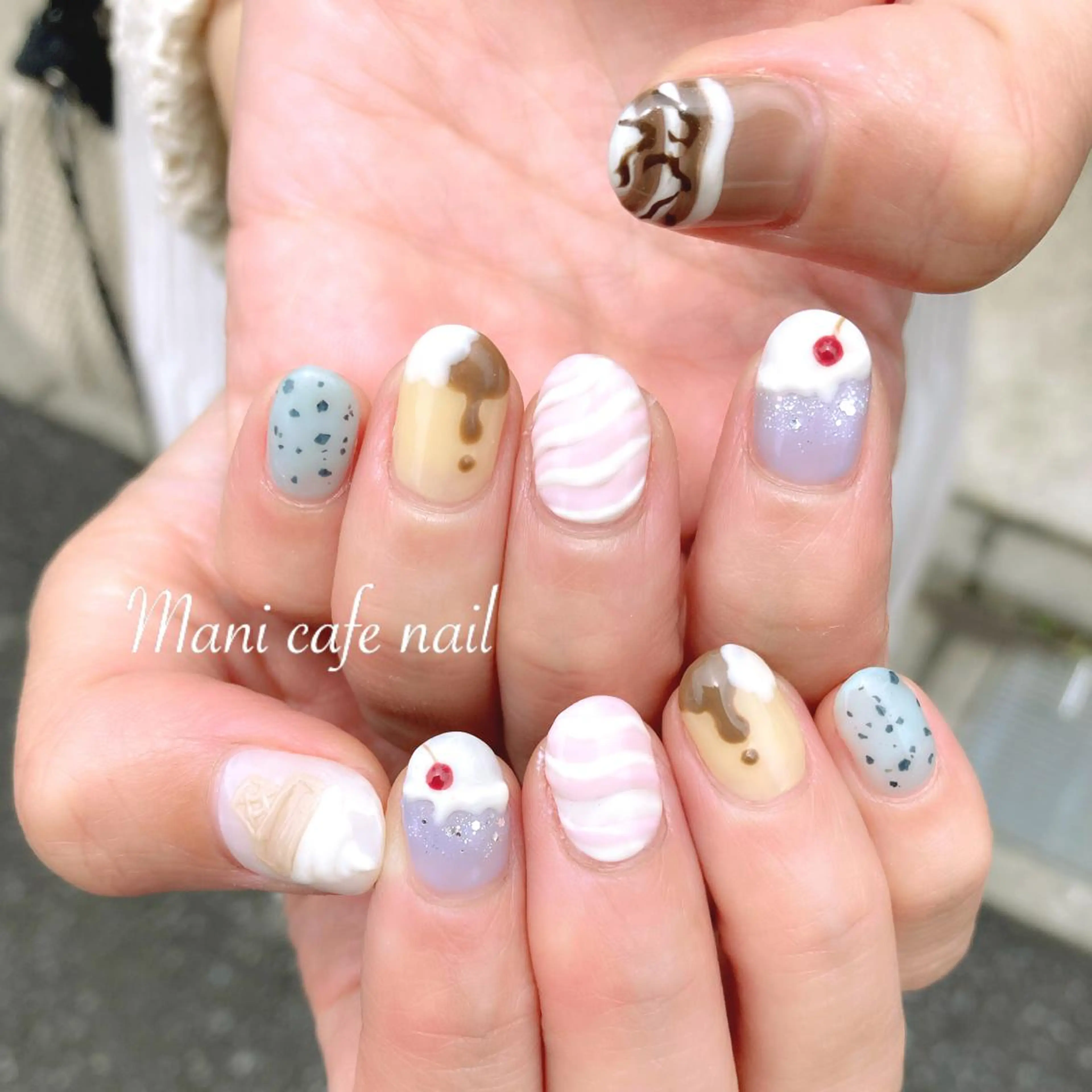 ネイル ハンドネイル Mani cafe nailのネイルデザイン