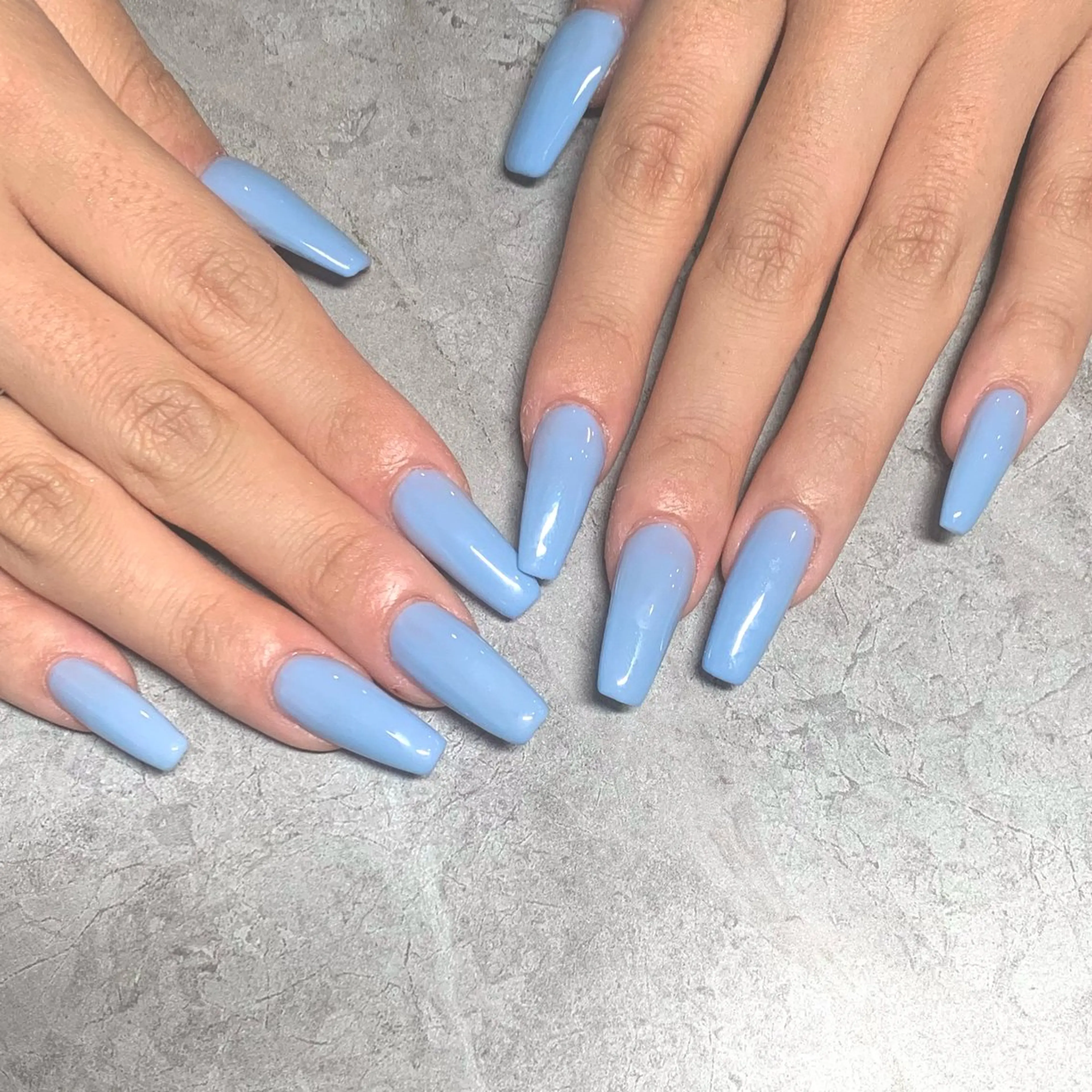 ネイル 韓国ネイル ワンカラーネイル スカルプネイル スクエアネイル ハンドネイル Nail Salon Lillion【リリオン】所属・lillion karenのネイルデザイン