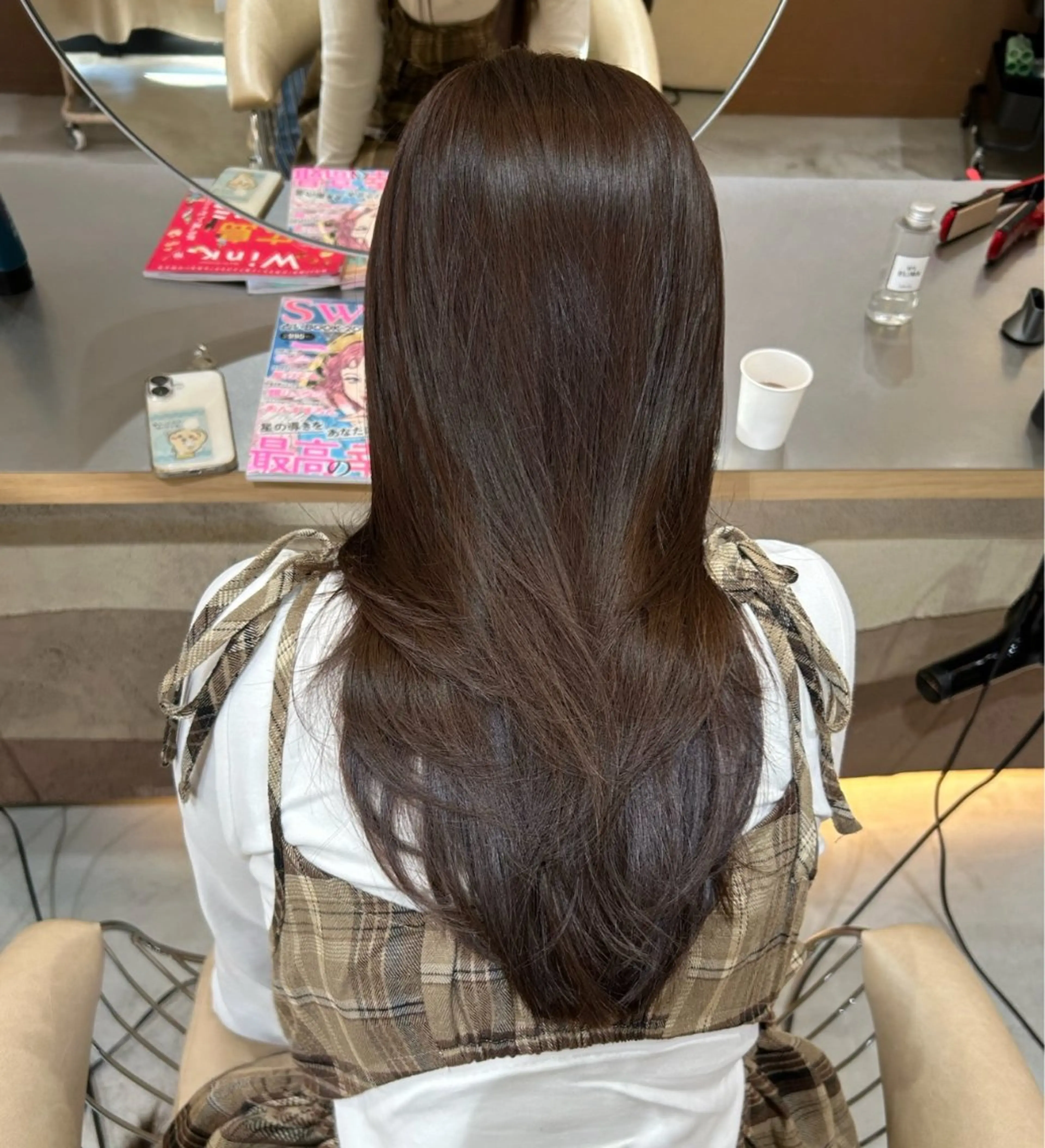 ロング レイヤーカット カット ヘアカラー La fith hair ruu.福山2号店【ラフィス ヘアー ルウ】所属・阿部野 明優梨のヘアスタイル