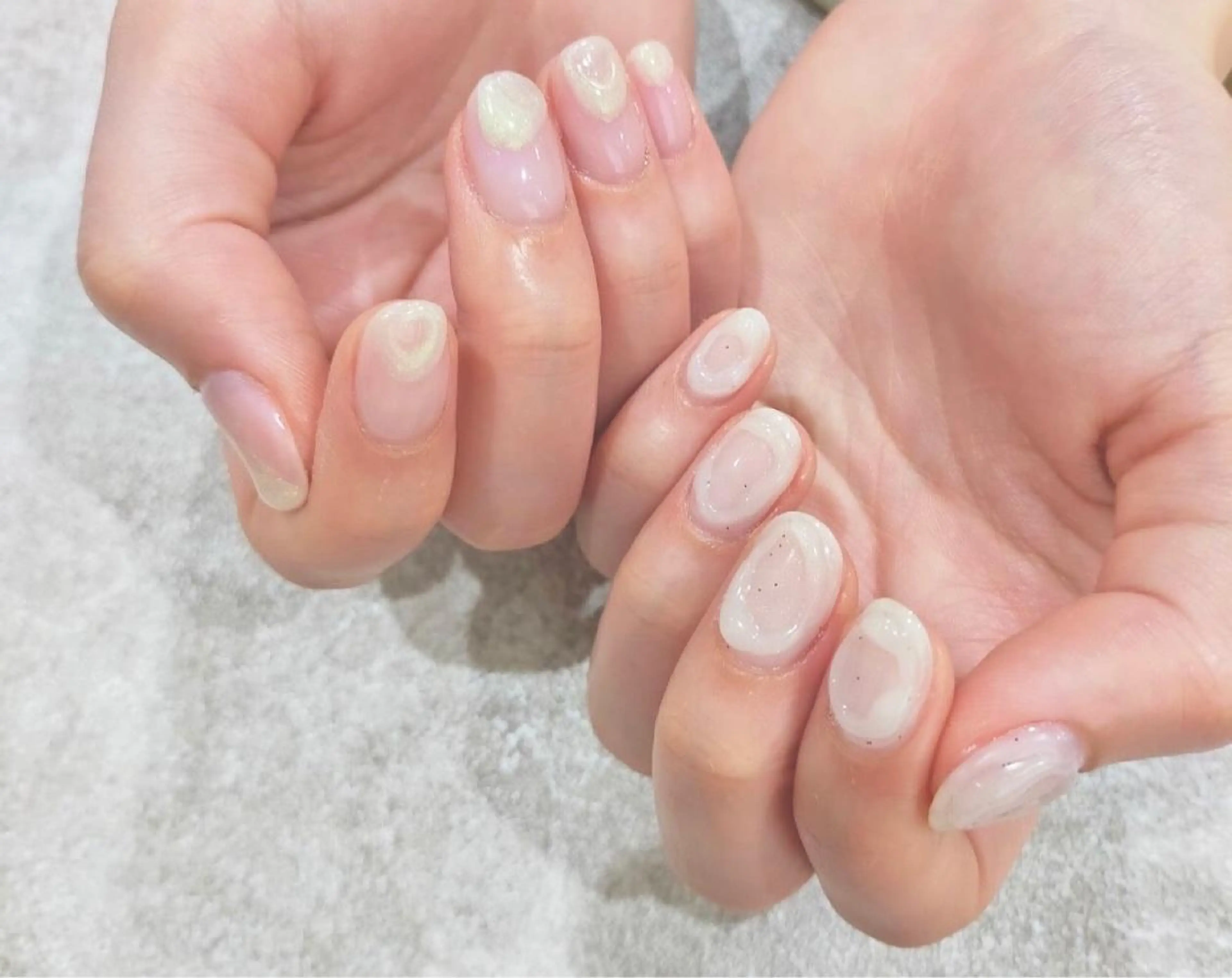 ネイル ジェルネイル 韓国ネイル ニュアンスネイル パラジェル ワンホンネイル nailsalon MONICAのネイルデザイン