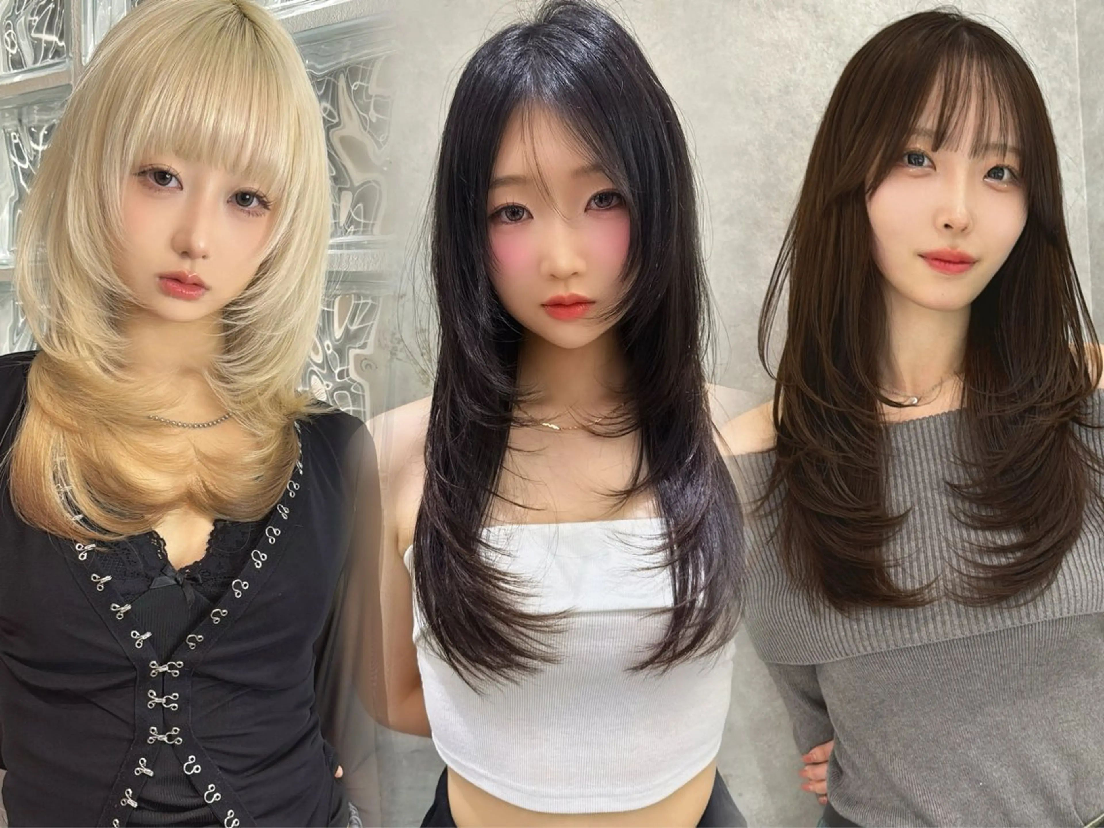 ロング カット ヘアカラー トリートメント MASHU韓国ヘア/ レイヤー/透明感カラのヘアスタイル