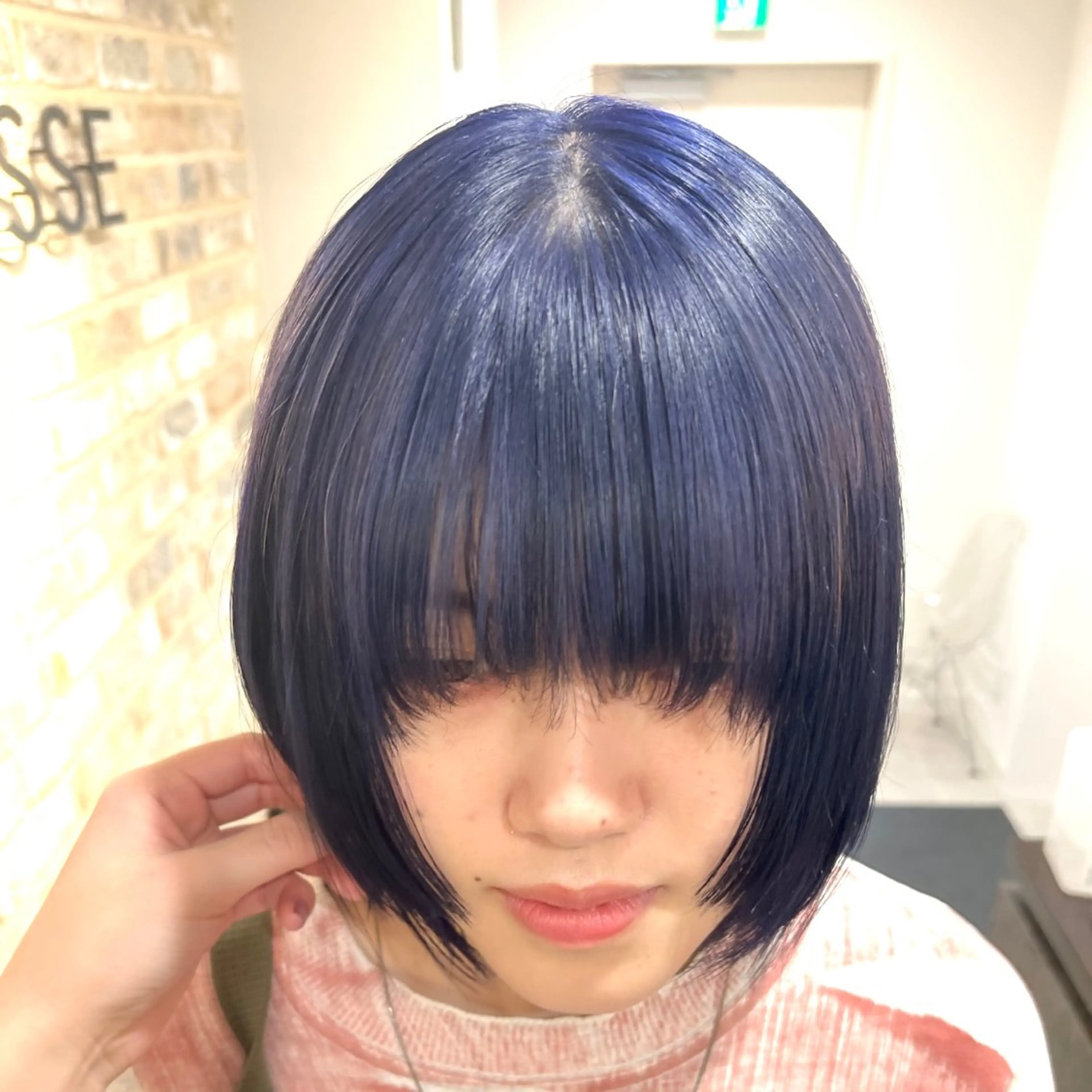 ショート カラー ブルーカラー ブルーパープル パープルカラー ヘアカラー トリートメント ハイトーン/ ウルフ/suzuhaのヘアスタイル