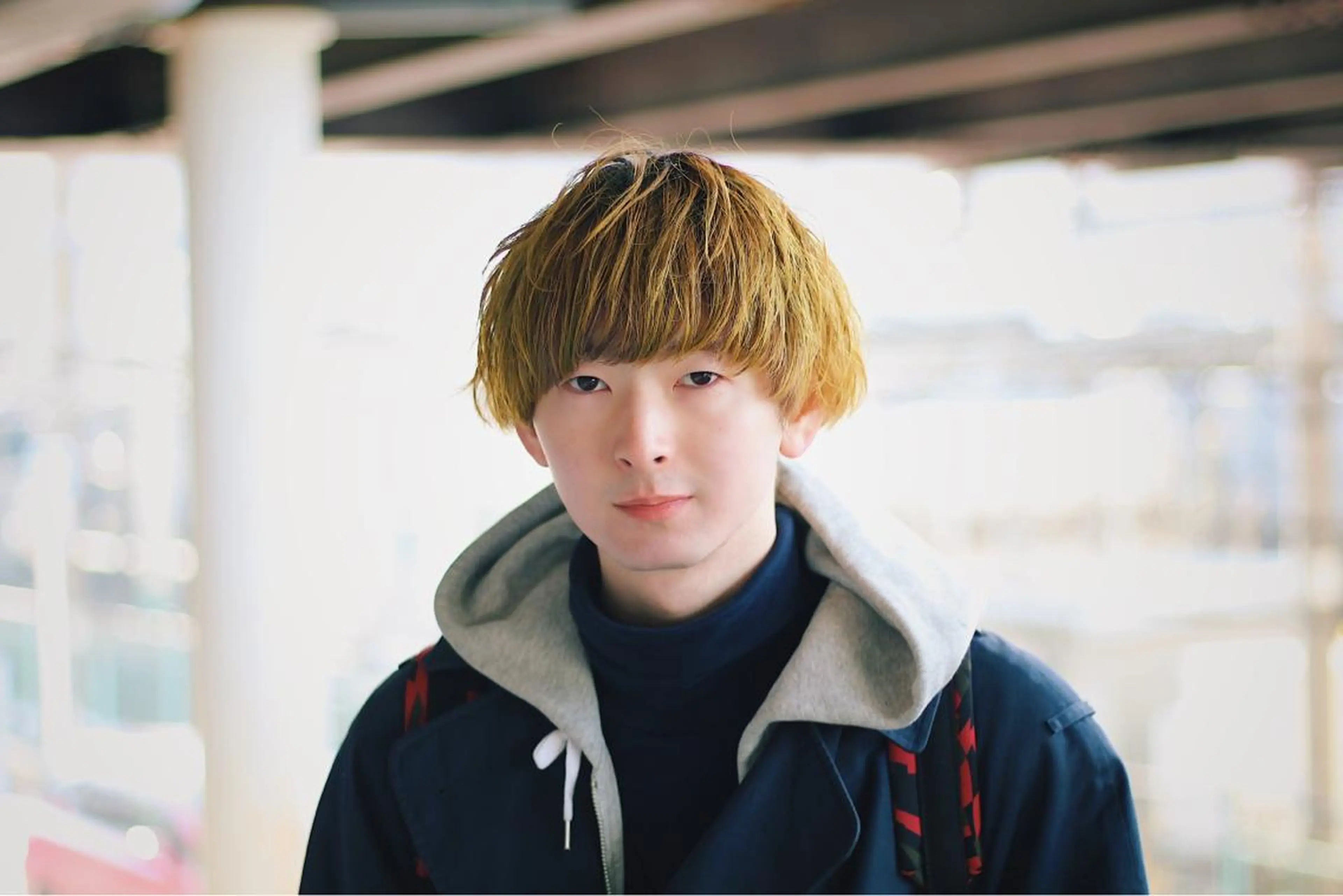 ショート カラー ヘアアレンジ イエローカラー 遠藤悠大/メンズ縮毛 /メンズカットのヘアスタイル