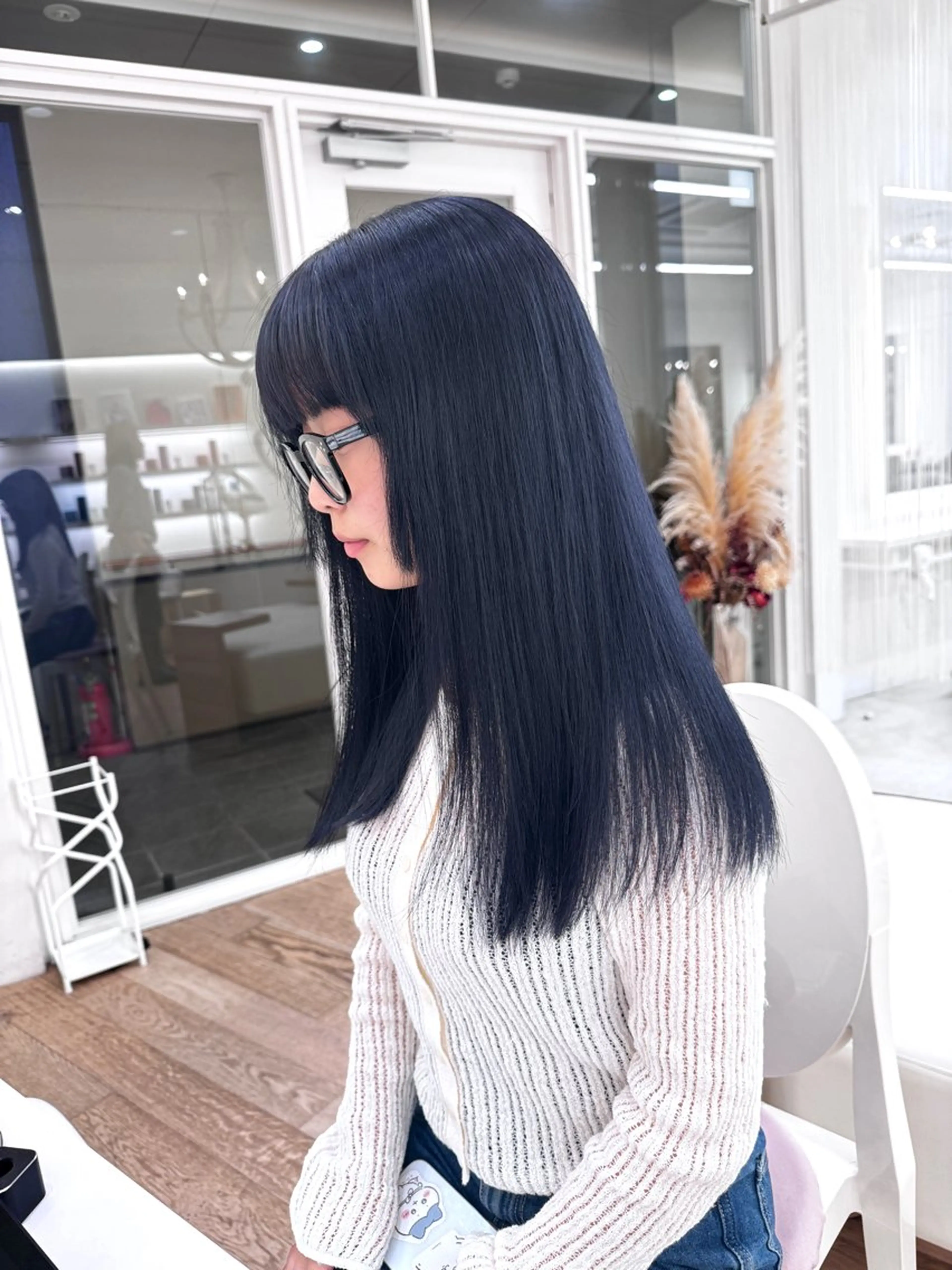 ロング カラー カット ヘアカラー ParveMix NANOのヘアスタイル