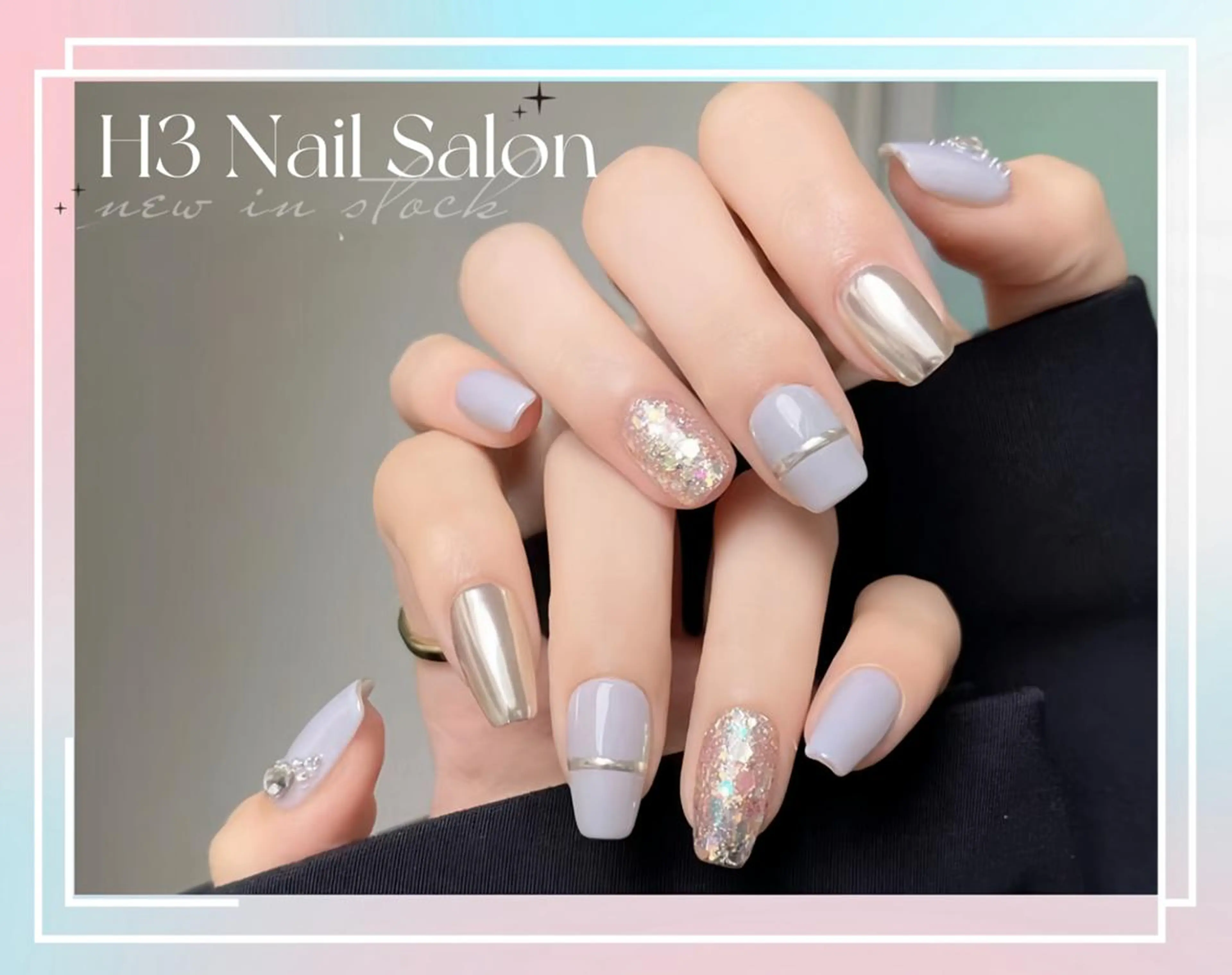 ミディアム Dione Nail 長さだし モデル募集のネイルデザイン