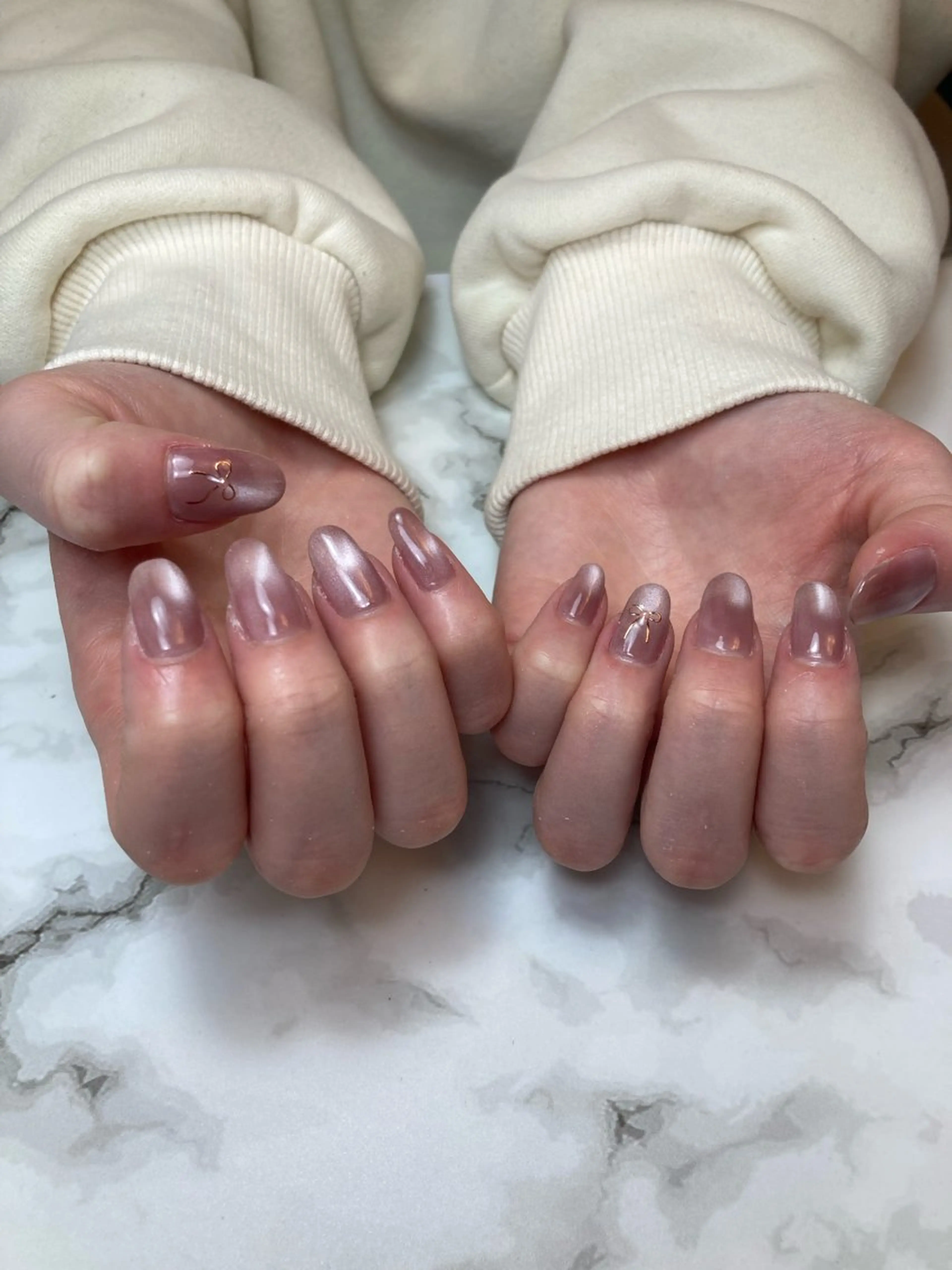 ネイル リボン ハンドネイル et.nail所属・et. nailのネイルデザイン
