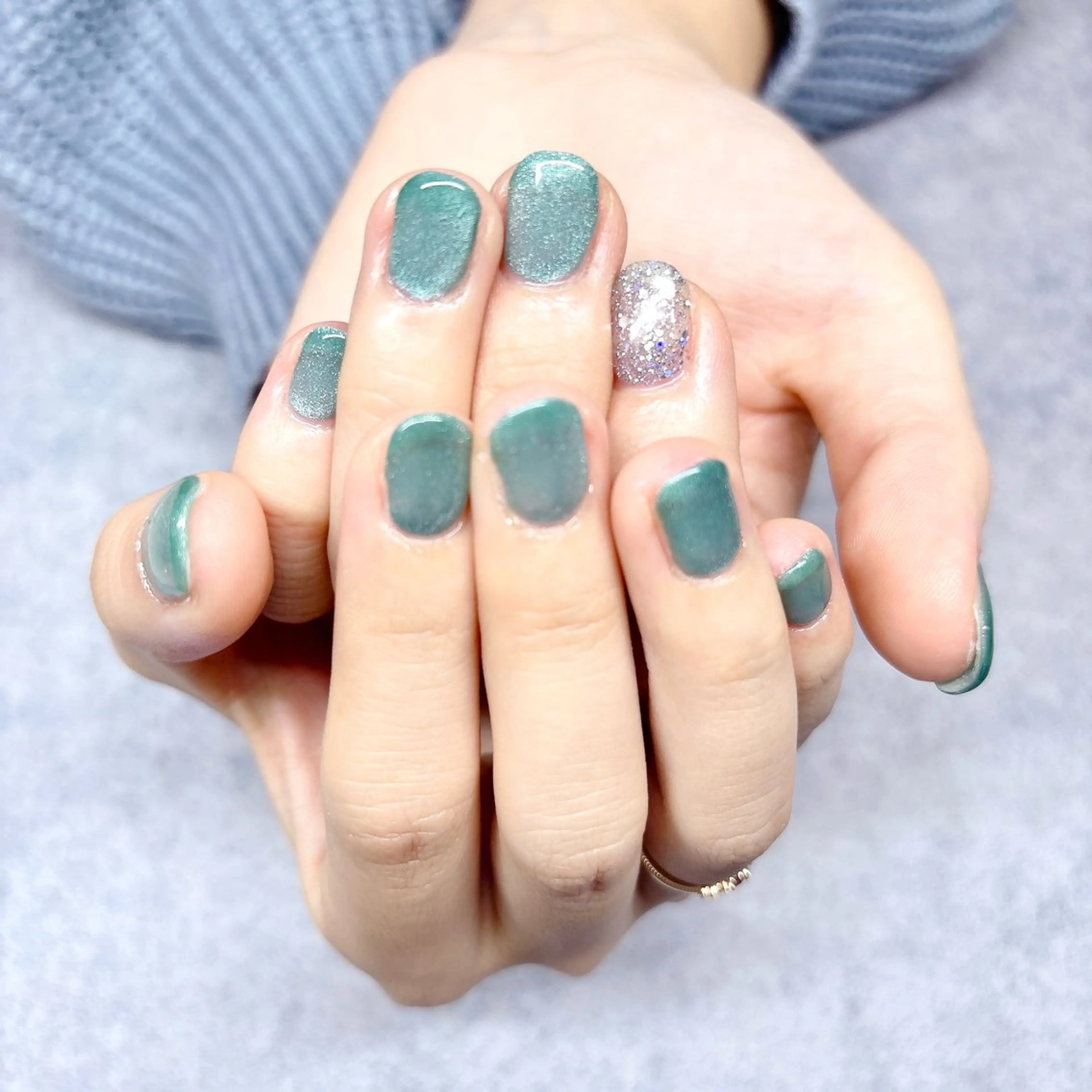 ネイル ラメ(グリッター) マグネットネイル MYu Beauty Salon  MAIのネイルデザイン