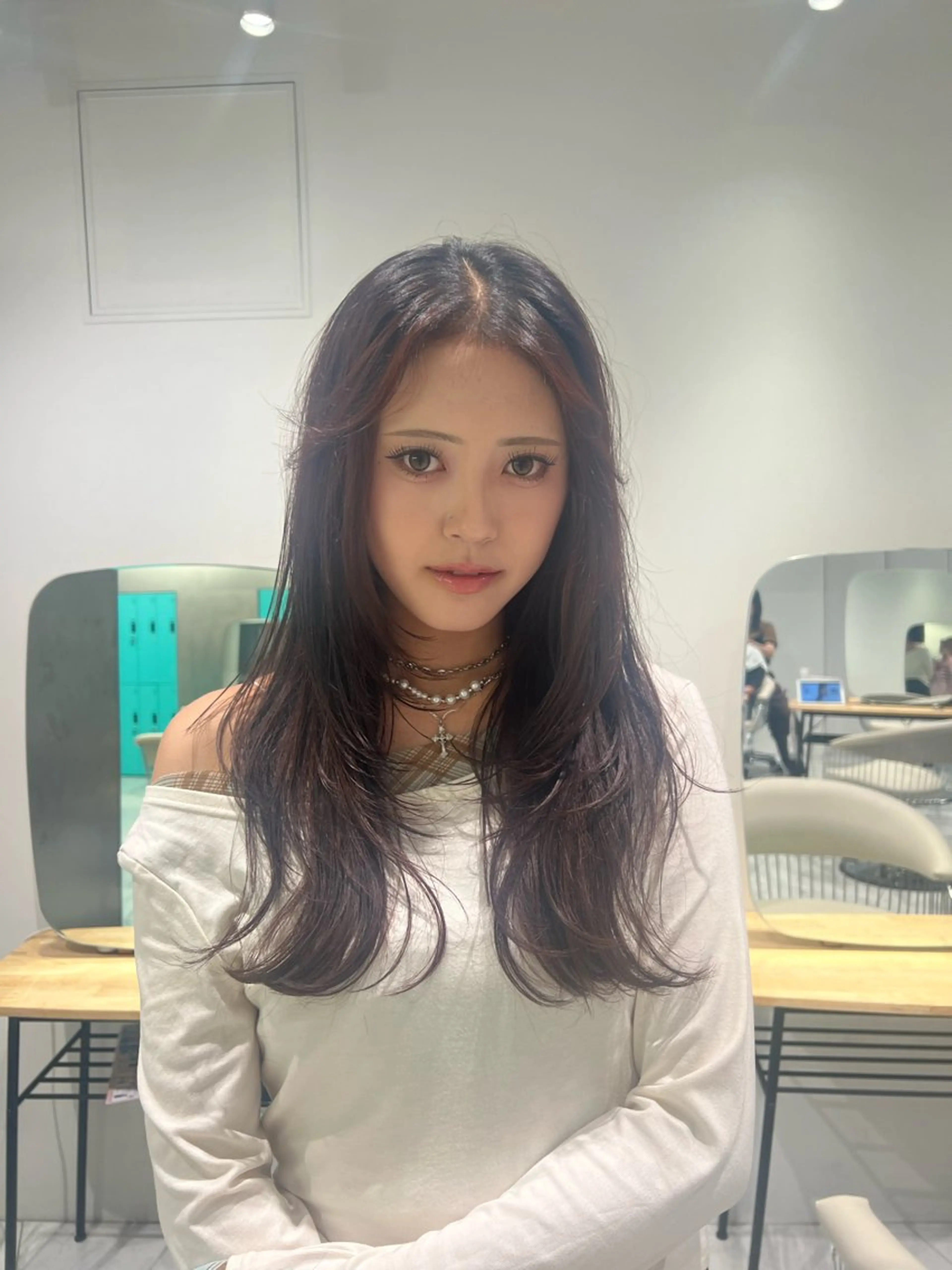 韓国アイドル風layercut✂️＆ワンカラー(U23限定)の写真