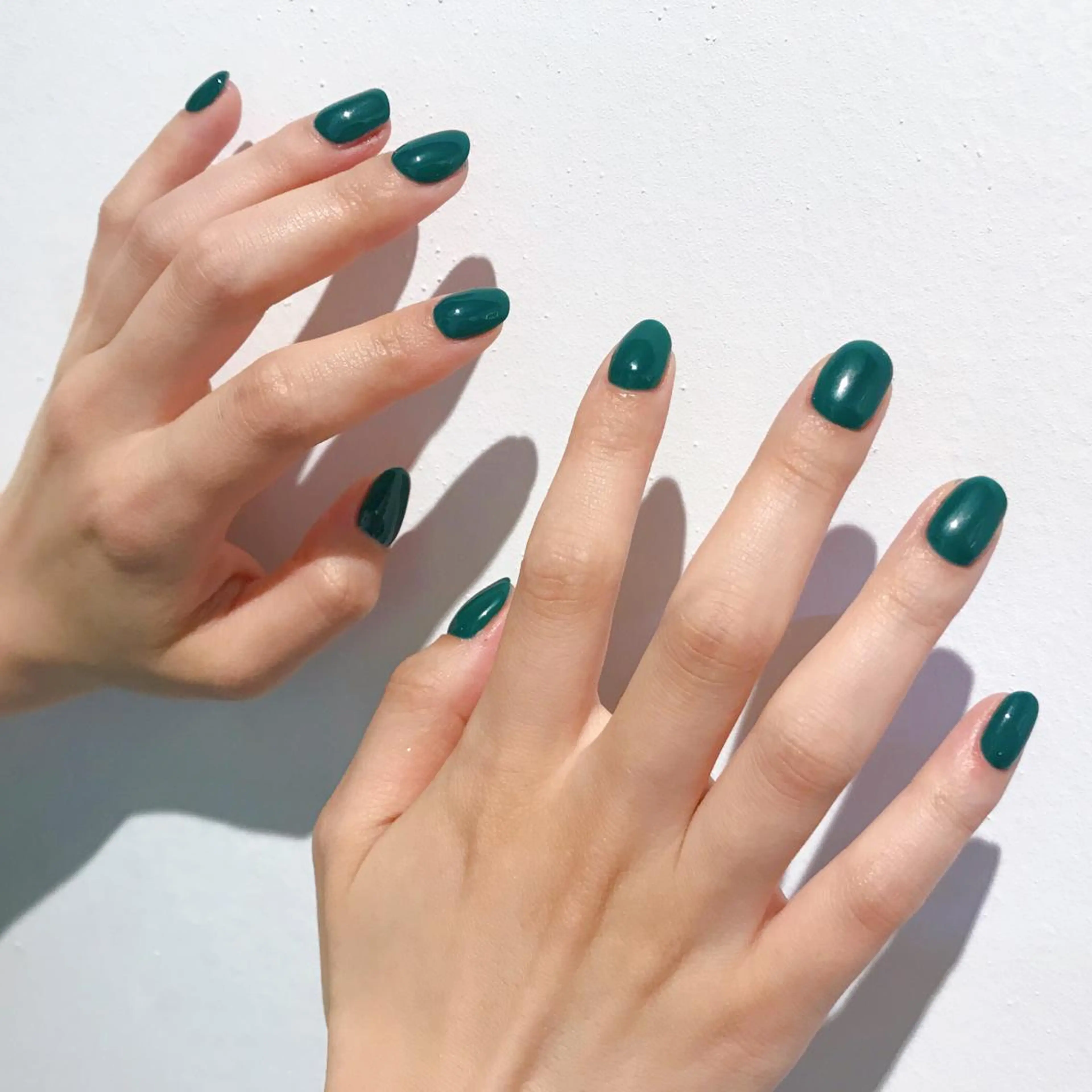 ネイル クリアネイル グリーン ネイビー ワンカラーネイル nail salon　Natural Cure所属・平井 彩香のネイルデザイン