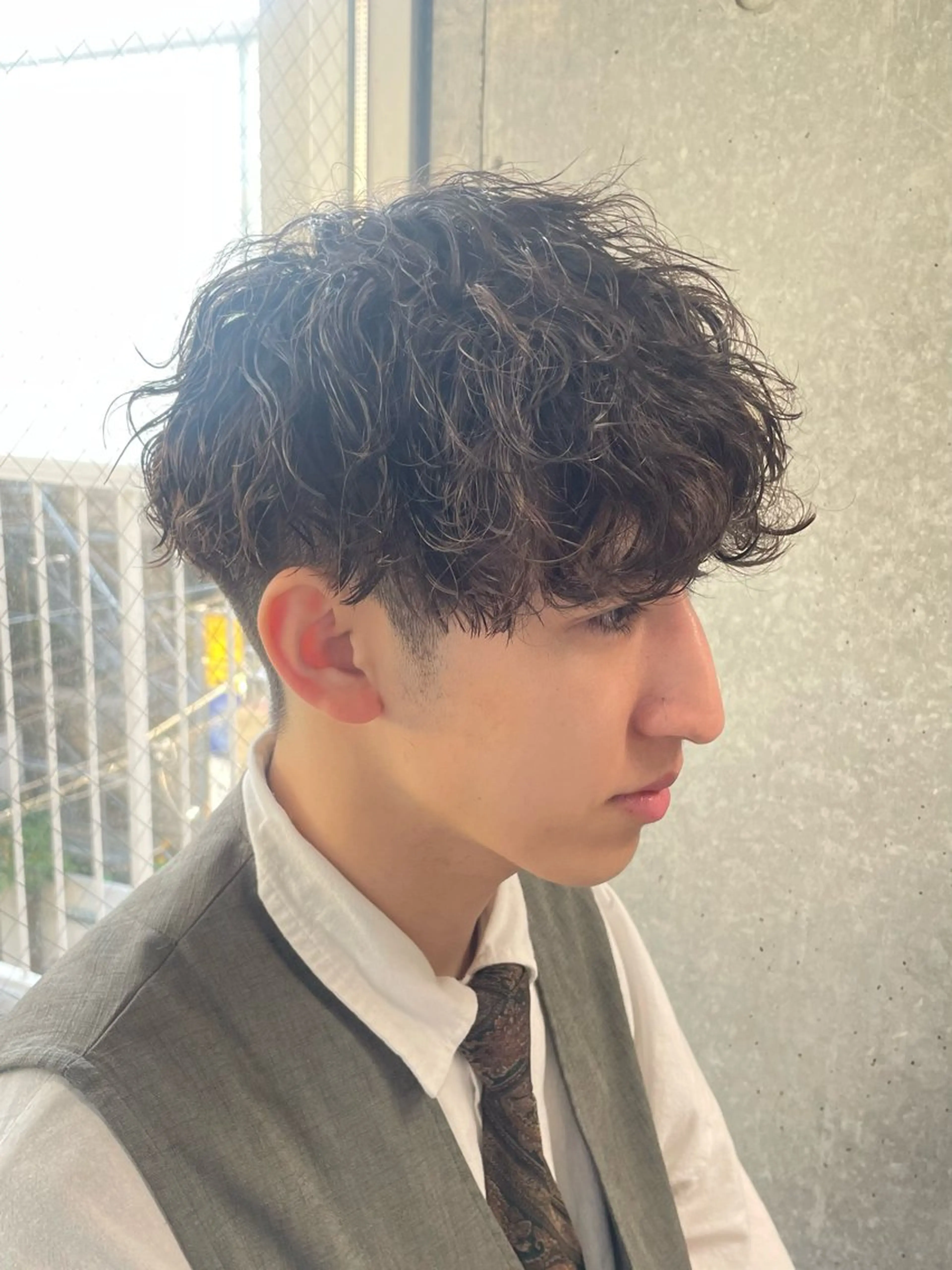 パーマ メンズ カット パーマ トリートメント ヘッドスパ ヘアセット 〖23時まで営業〗 ️🫧fuwa️🫧のヘアスタイル