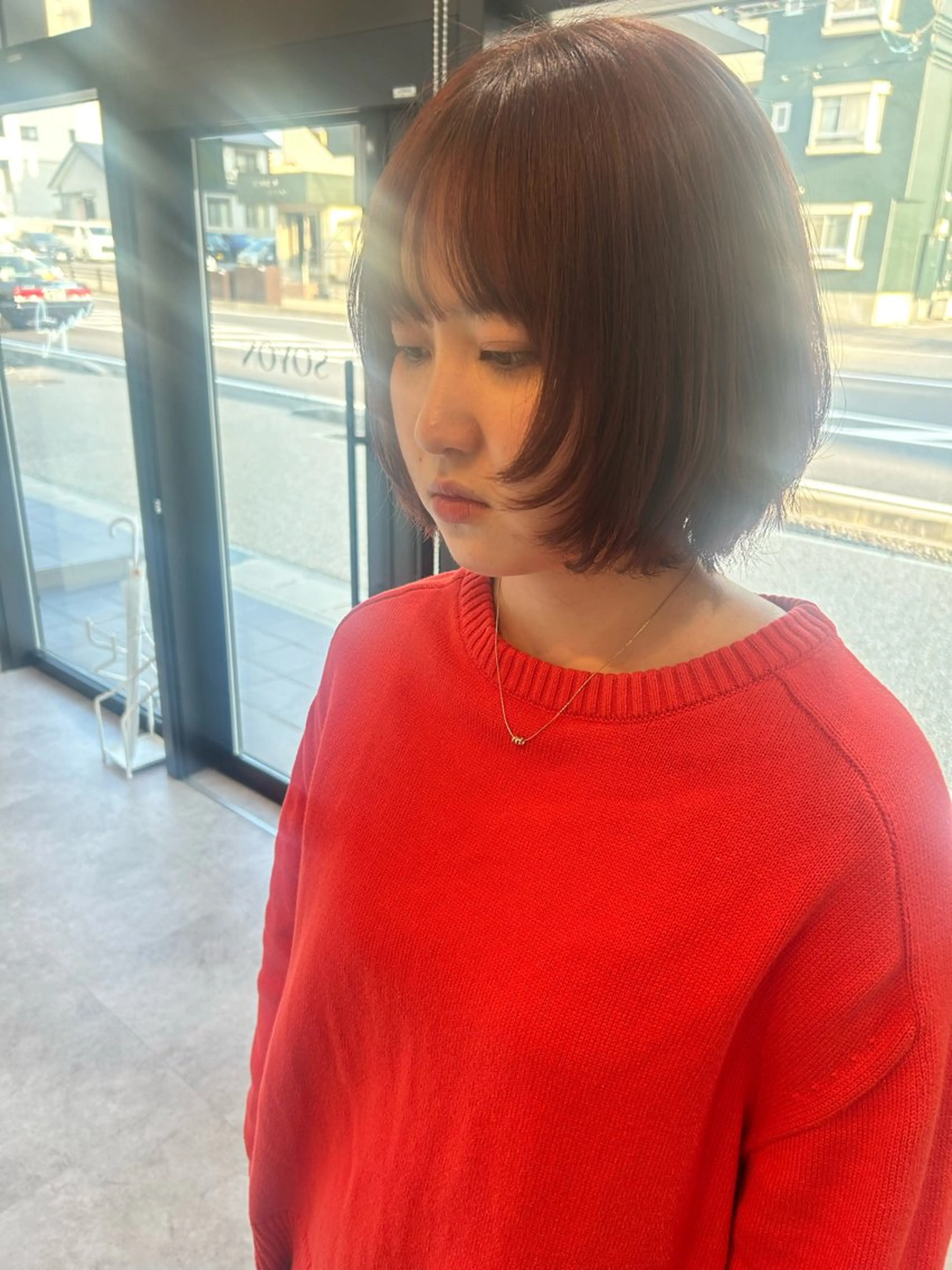 ショート カラー 顔周りカット レイヤーカット SOYON豊田市駅店 MIYUのヘアスタイル