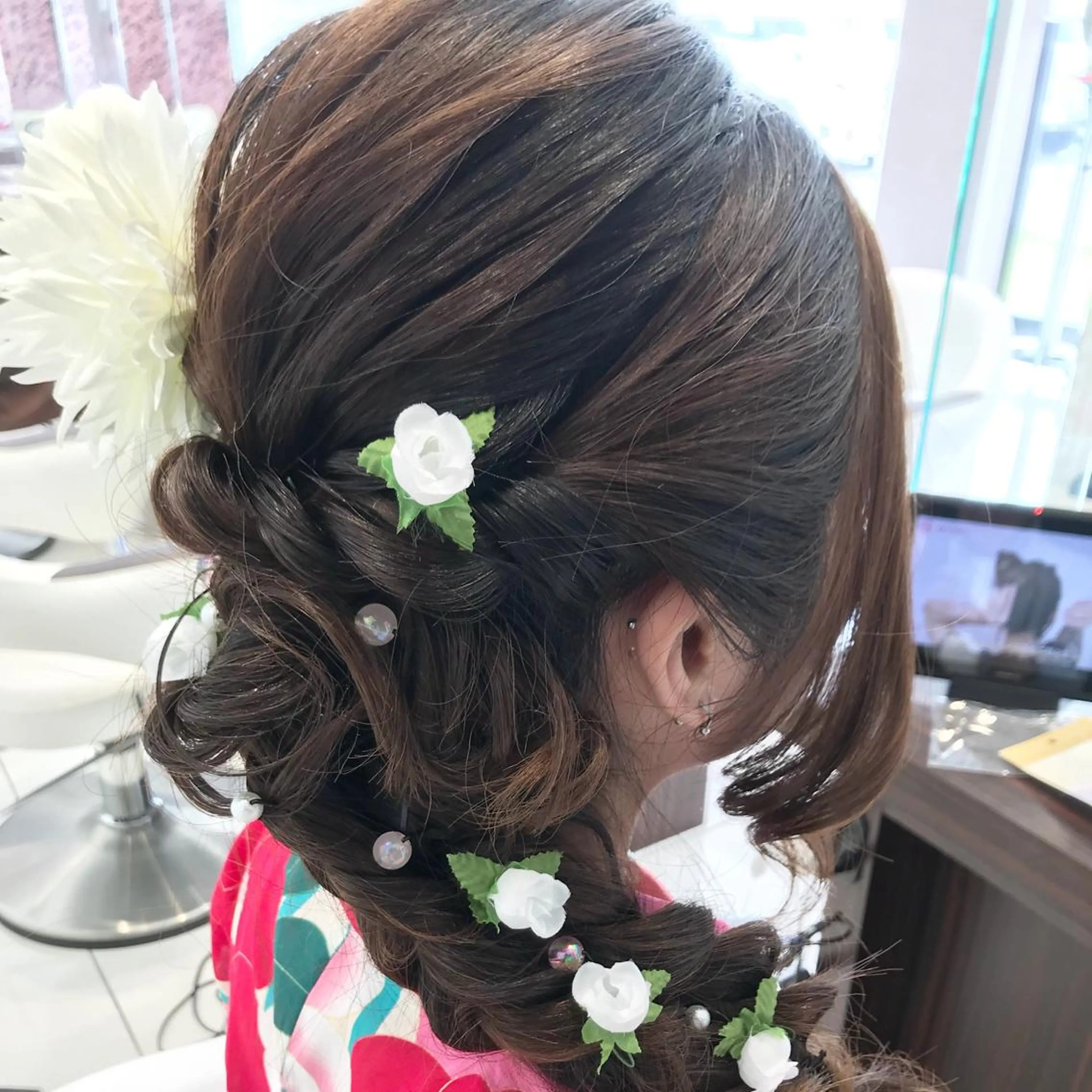 ロング ヘアアレンジ 浴衣 HAIR&MAKE AXIS所属・土屋 貴章のヘアスタイル