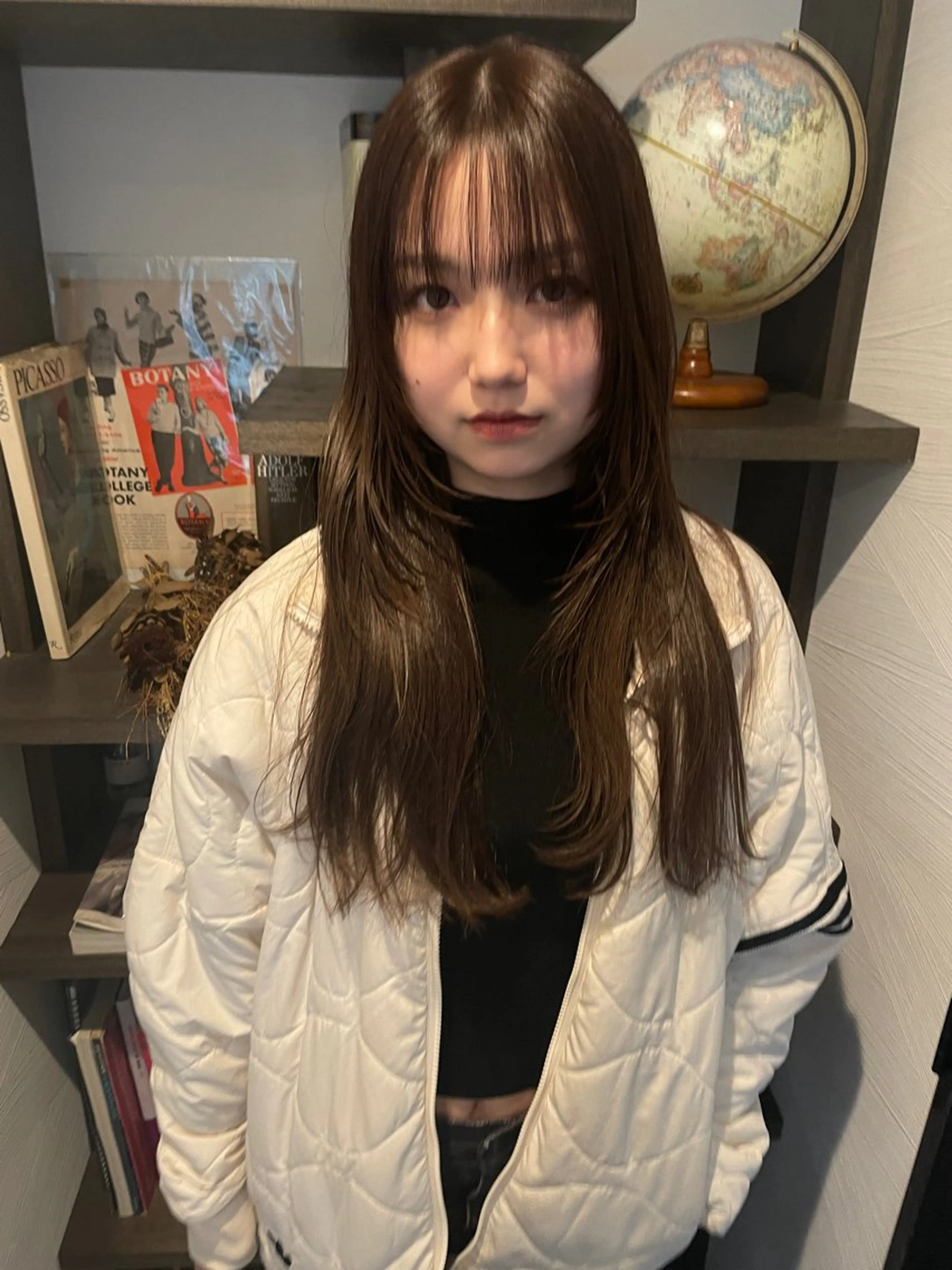 ロング レイヤーカット カット ヘアカラー sugino miyuuのヘアスタイル