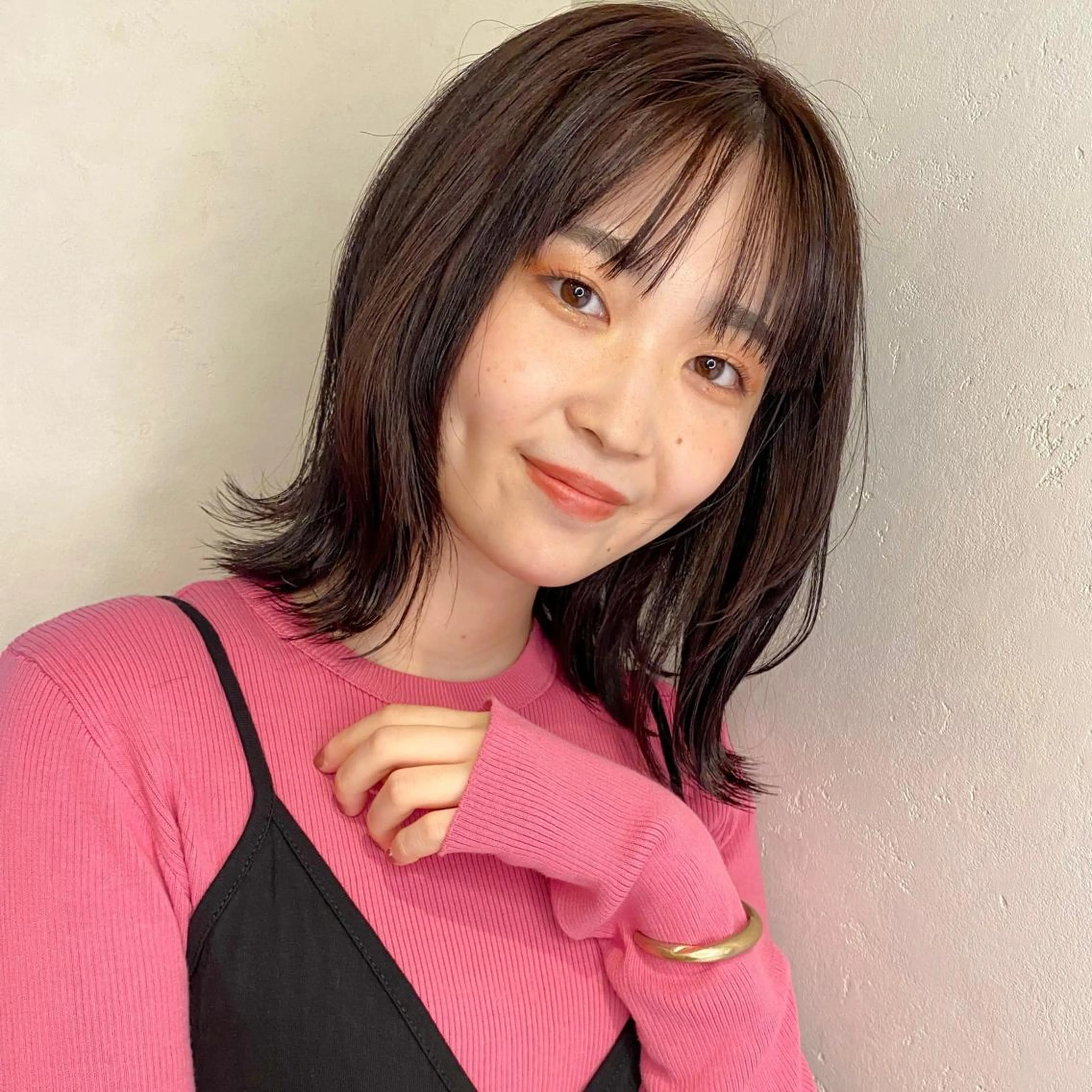 ミディアム カラー ブラウンカラー 透明感カラー ナチュラルブラウン irwi/イルウィ所属・miku🎀門前仲町 ブリーチ・レイヤーのヘアスタイル