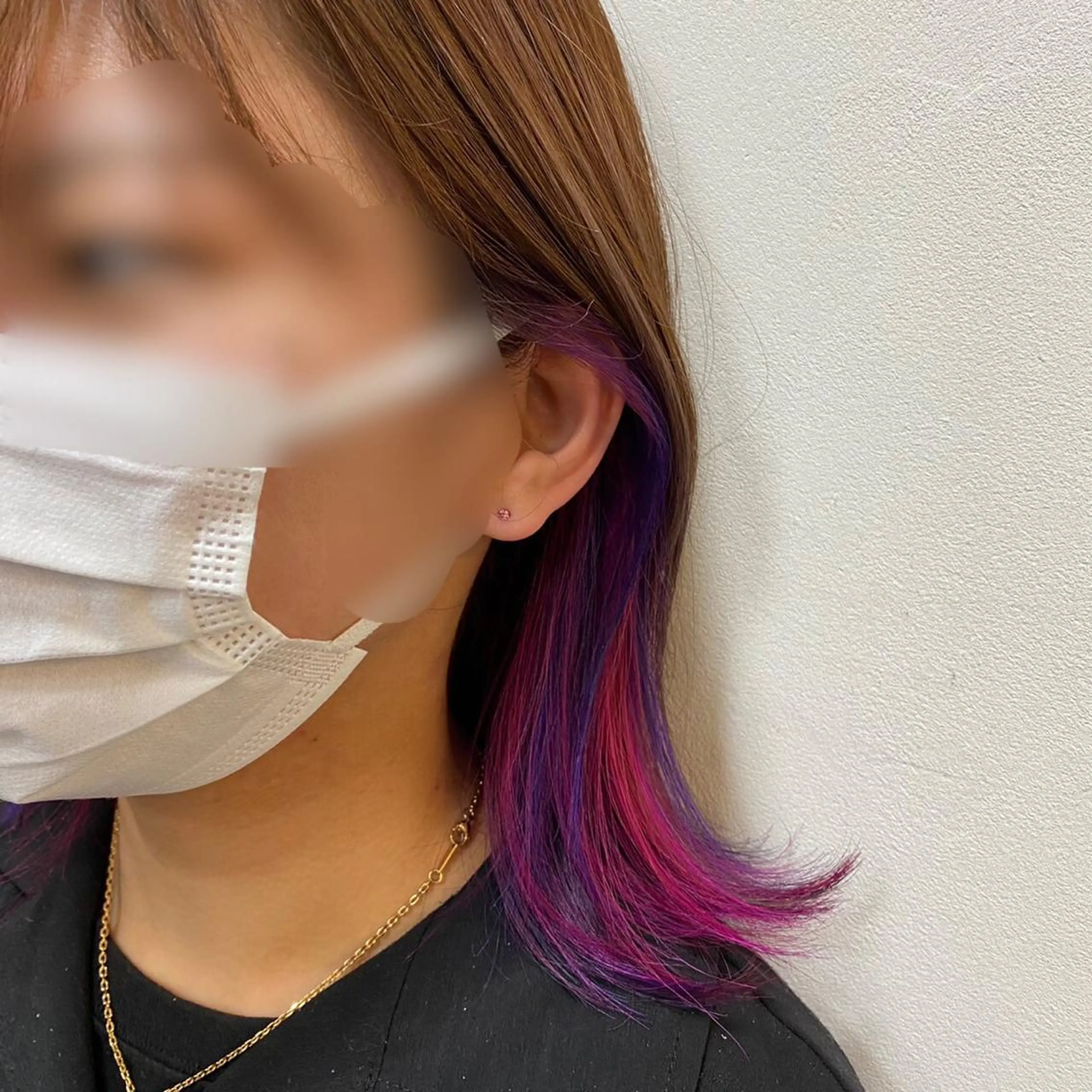 ミディアム カラー インナーカラー ピンクカラー ヘアカラー トリートメント ヘアセット 🌼杉田 胡桃🌼のヘアスタイル
