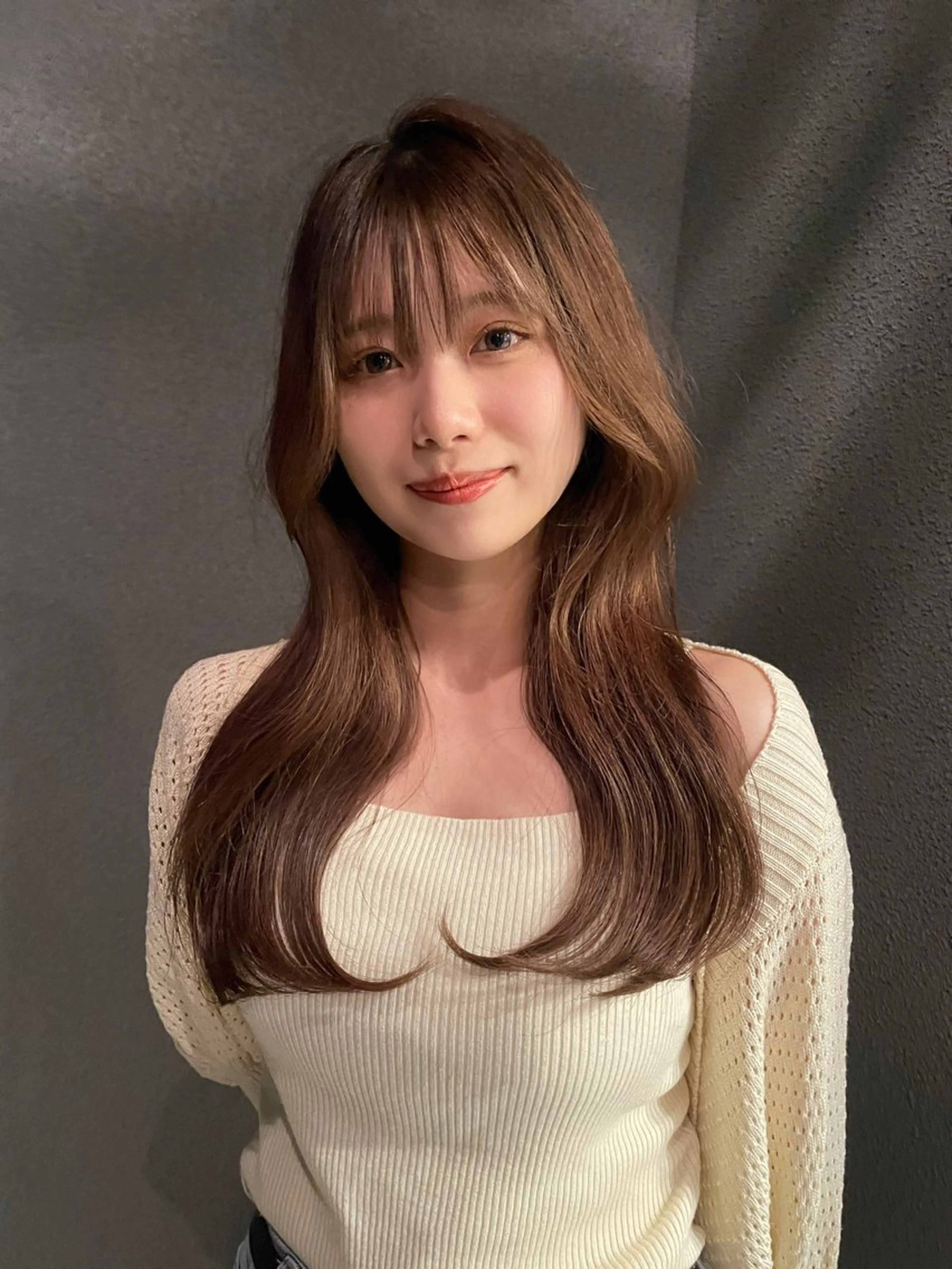 ロング カラー 韓国風カラー 韓国風ヘア ヘアカラー 透明感カラー/ボブ misaki °＊のヘアスタイル