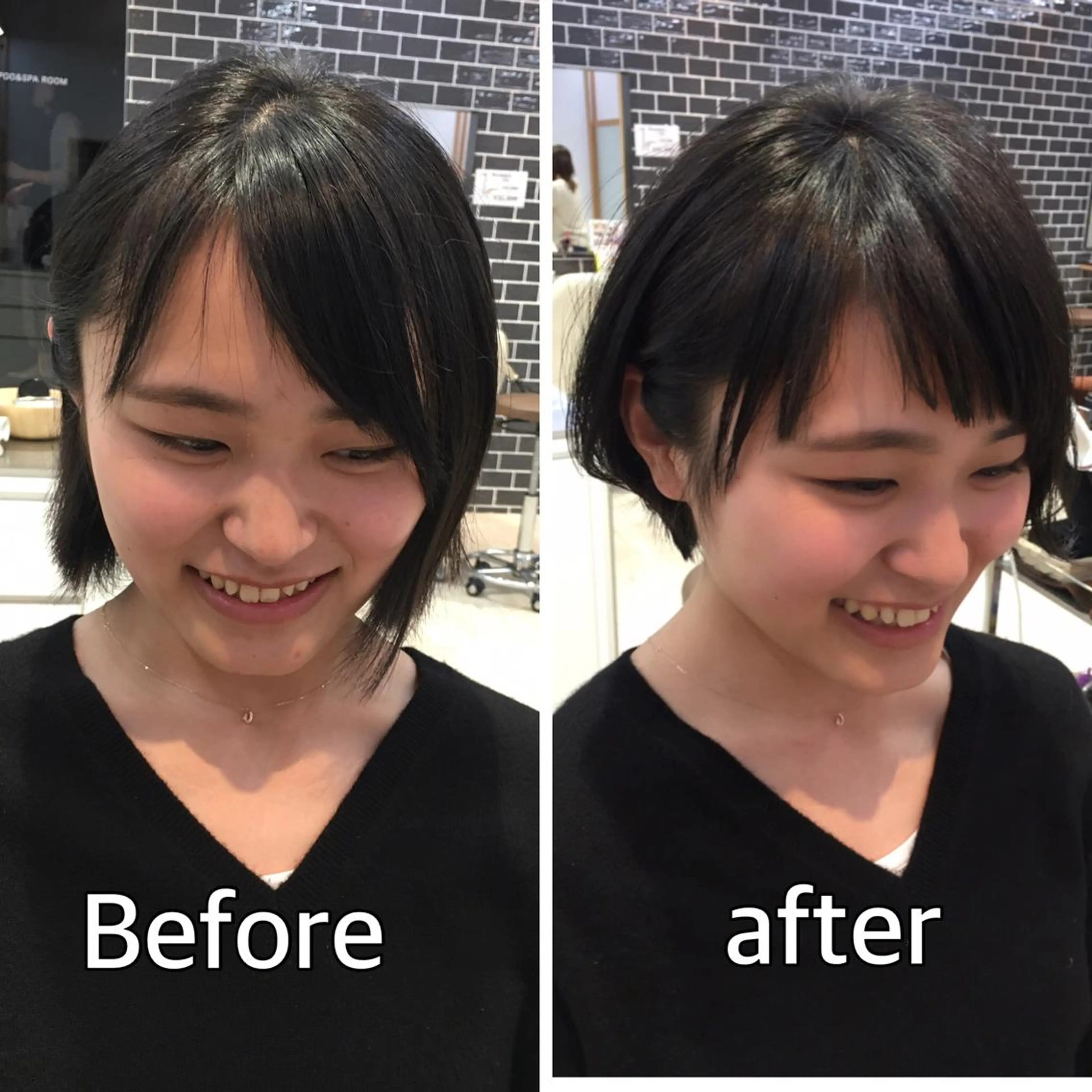 ショート ショートボブ ボブ ショートヘア サイドバング 小顔カット SALOWIN四条河原町所属・中村 美穂のヘアスタイル