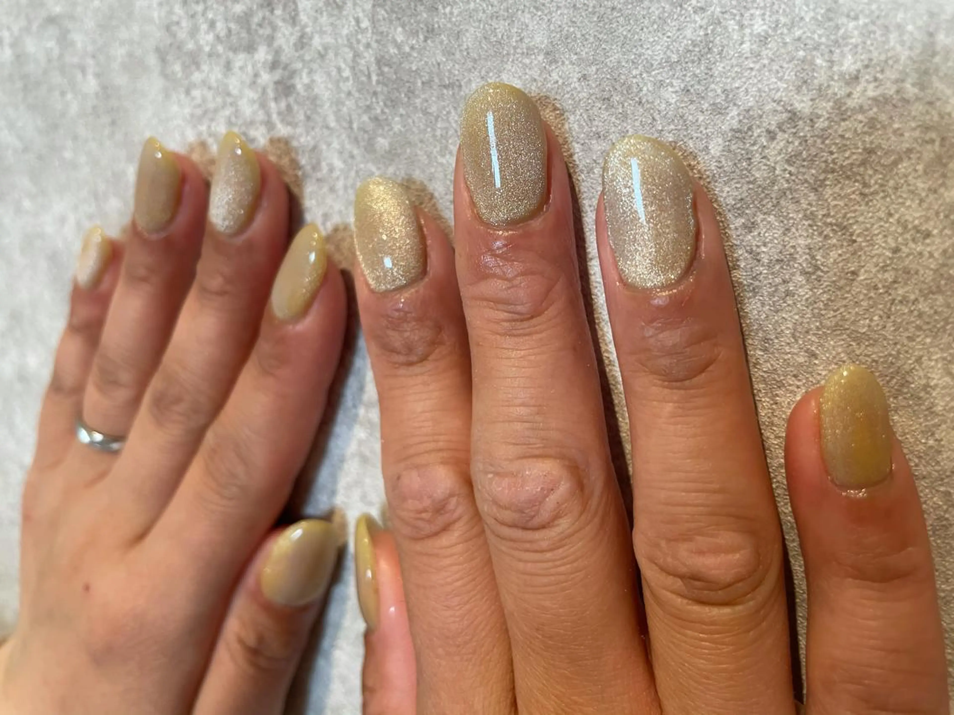 ミディアム ネイル マグネットネイル ハンドネイル ハンドケア 大田 美笛香のネイルデザイン