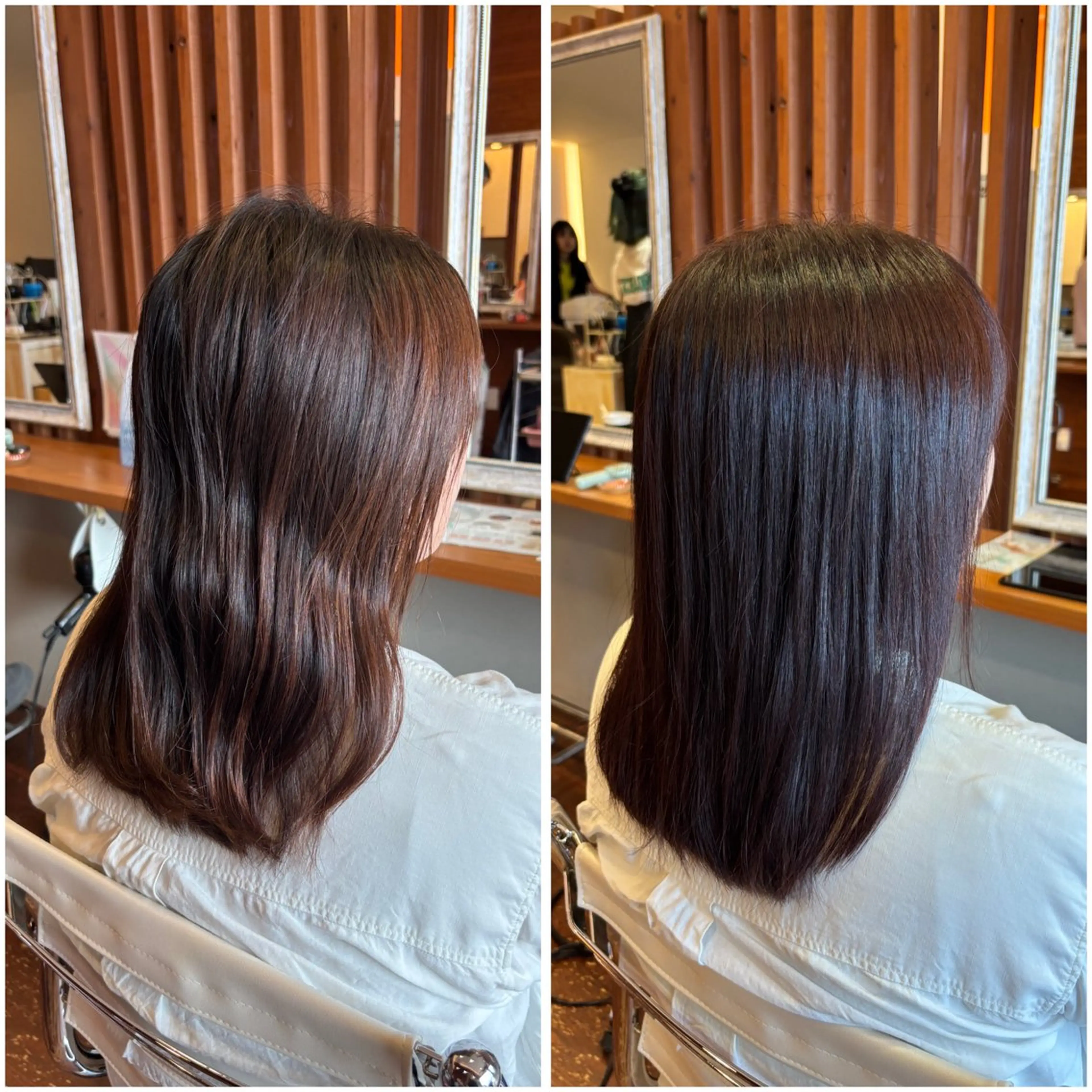 ミディアム カラー ヘアカラー トリートメント peal ark いろはのヘアスタイル