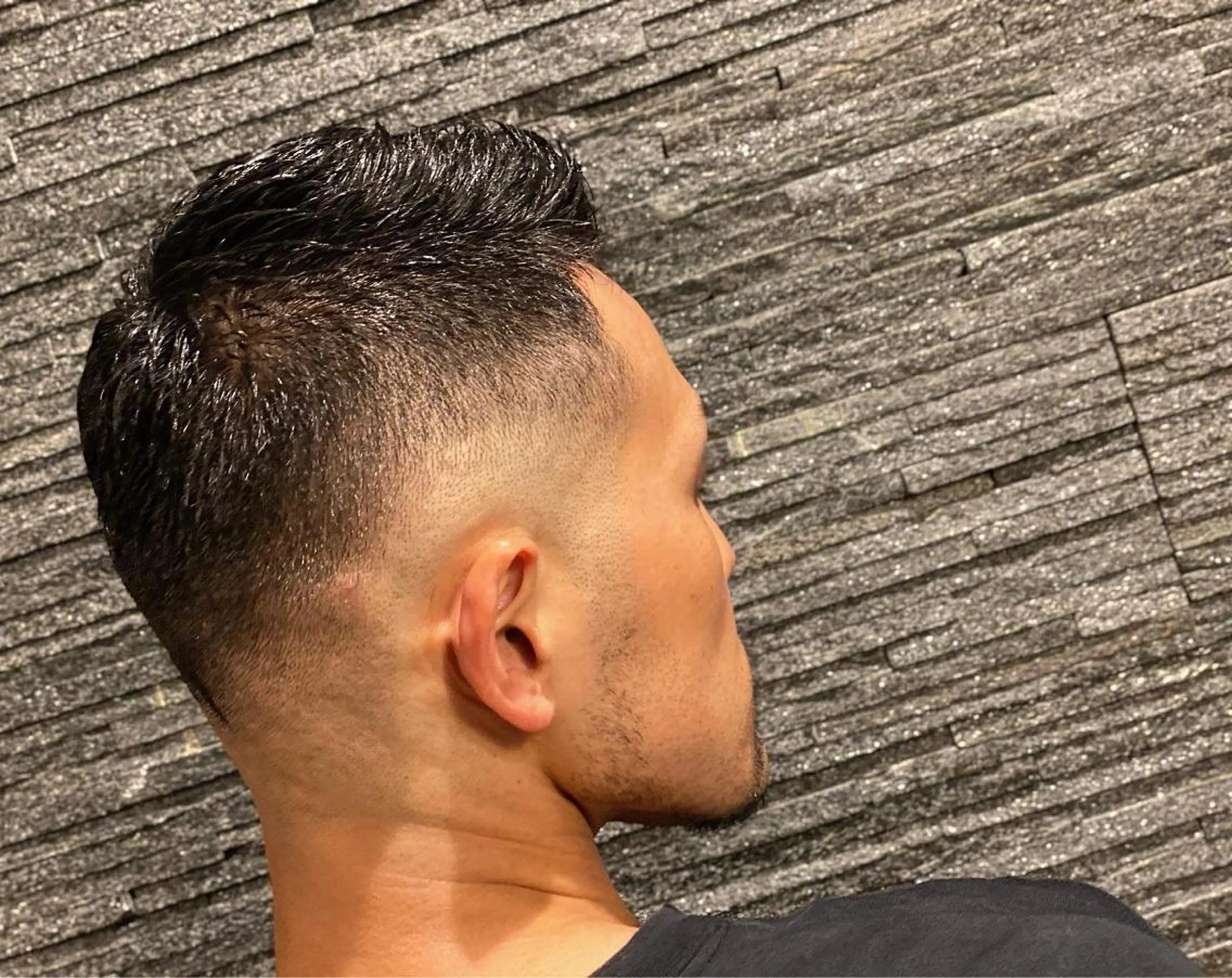 ショート メンズ フェードカット スキンフェード 浅見 天翔のヘアスタイル