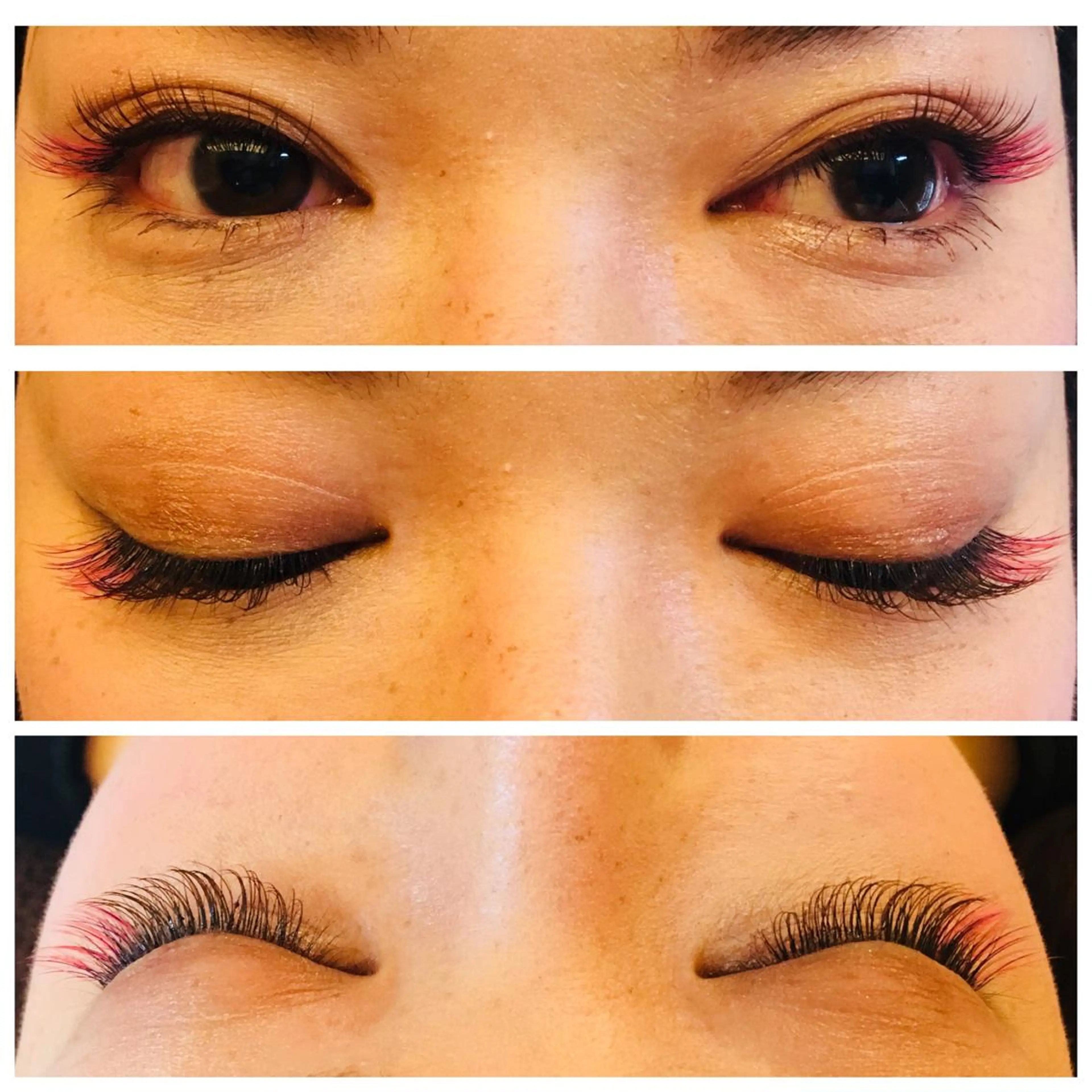 マツエク・マツパ Cカール カラーマツエク 目尻長め マツエク corona hair design所属・yu kiのマツエク・マツパデザイン