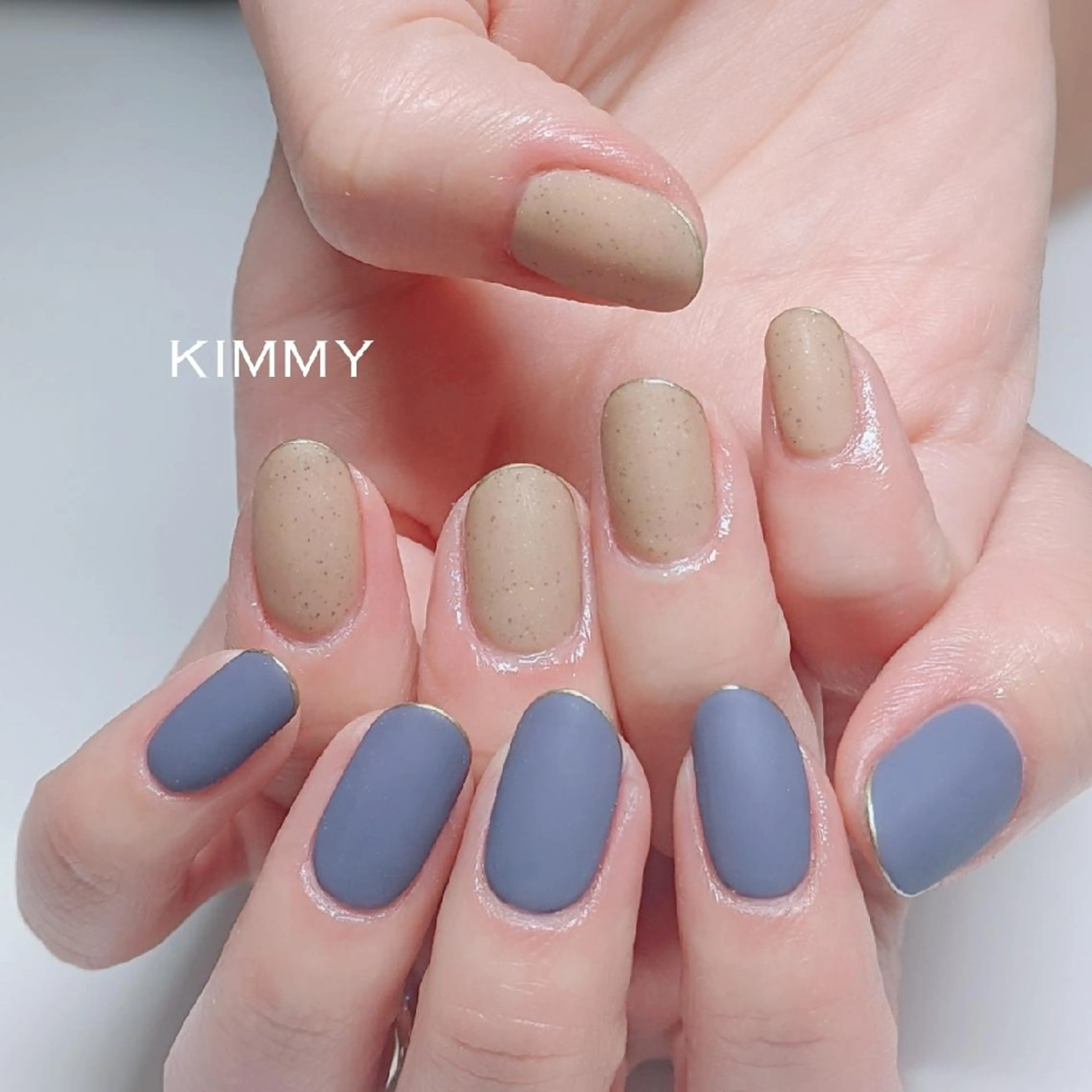 ネイル マットネイル ハンドネイル kimmy nailsのネイルデザイン