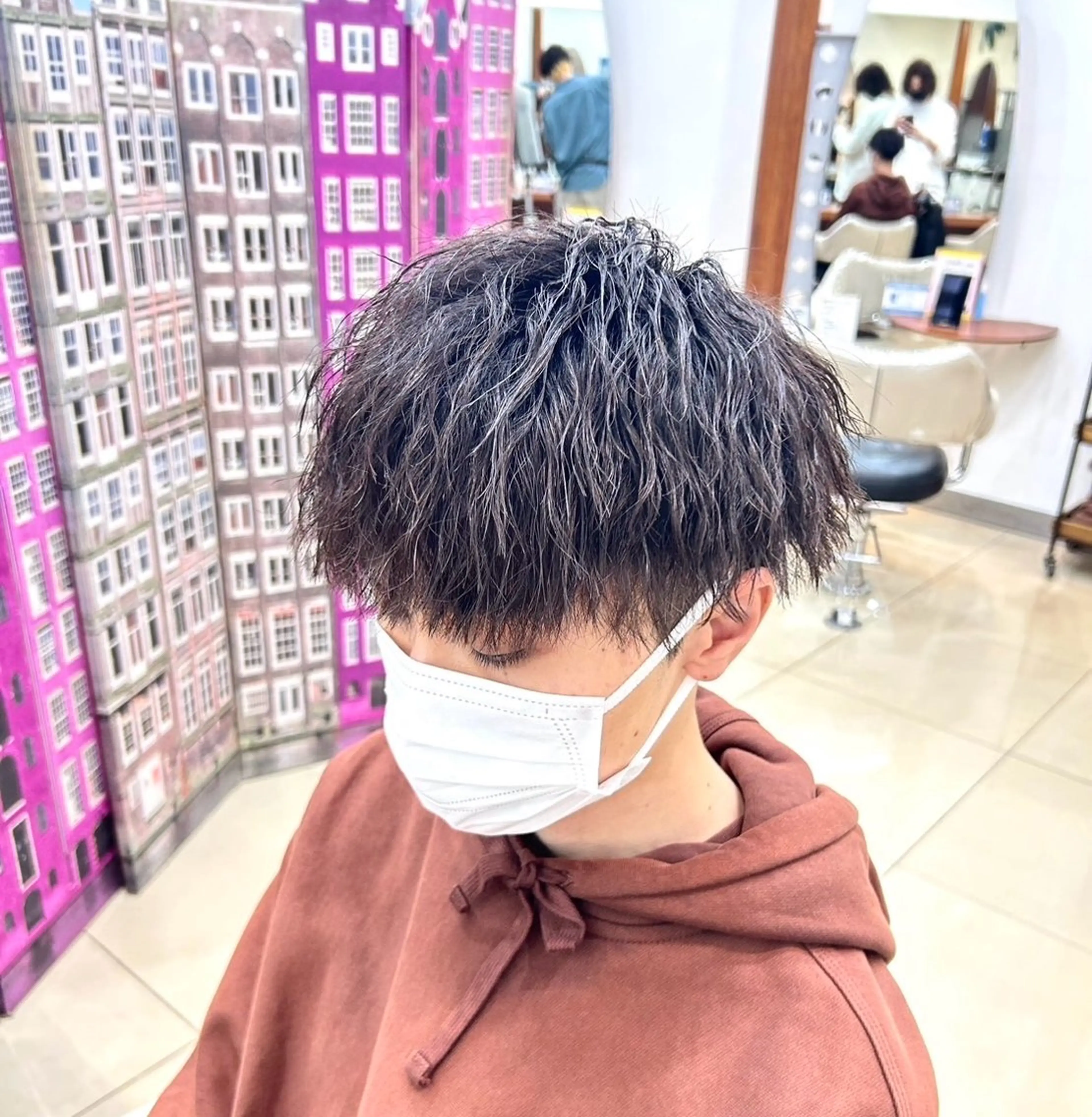 パーマ メンズ カット パーマ トリートメント 透明感カラー/ 髪質改善/サクラ🌸のヘアスタイル