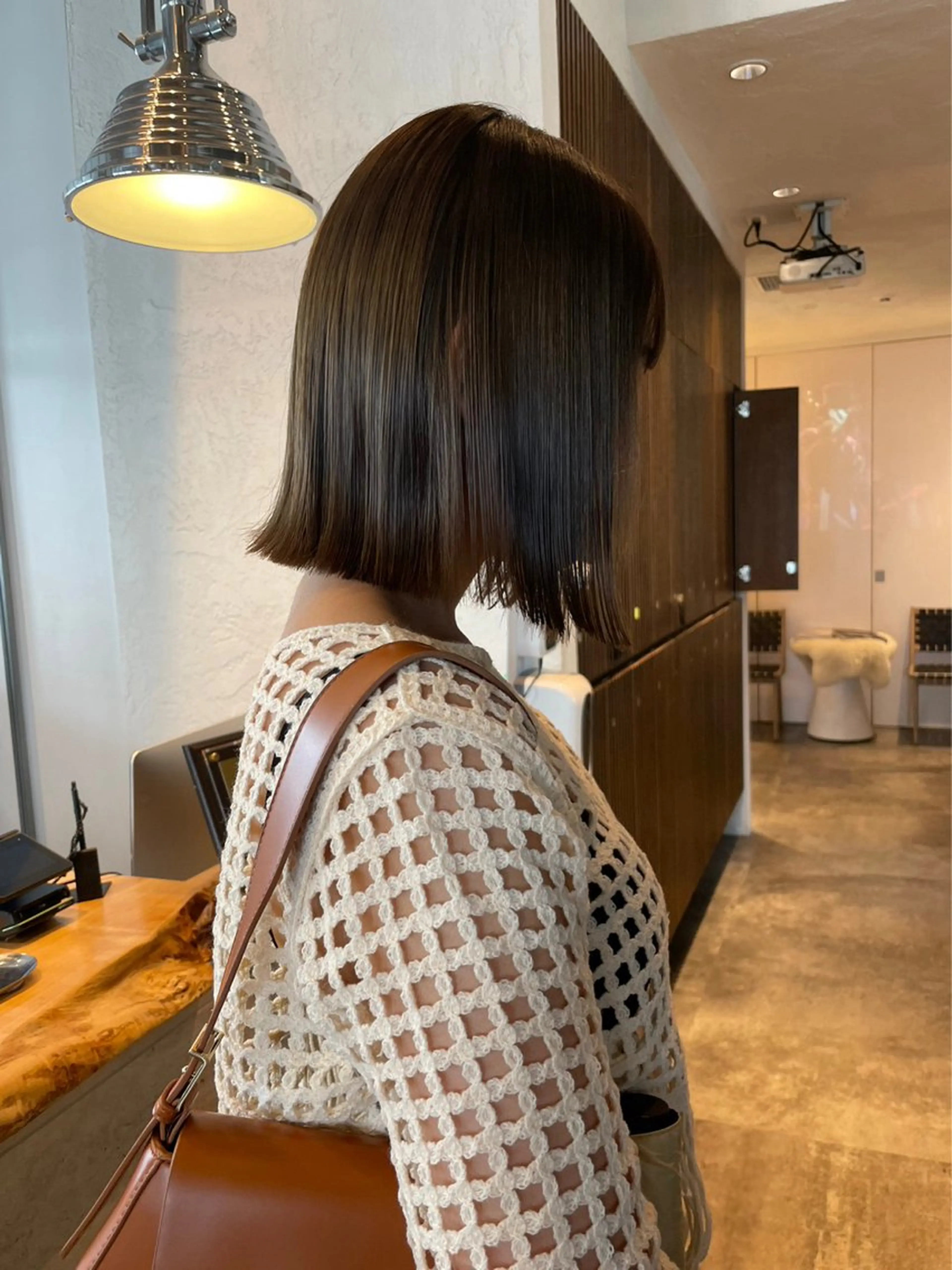 ミディアム カラー カット ヘアカラー トリートメント フルノコウキ/新宿/ レイヤーボブ/韓国風のヘアスタイル