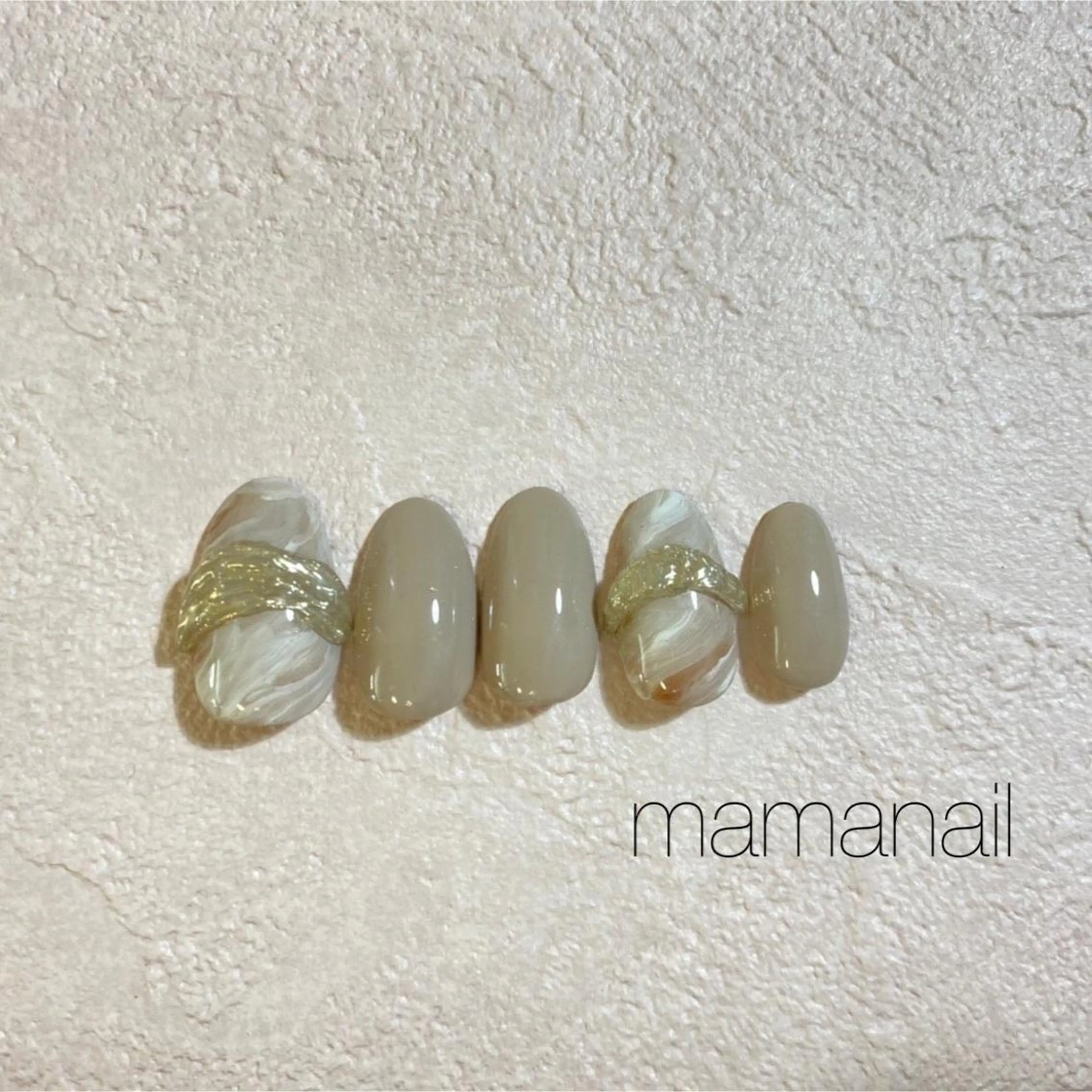 ネイル アートネイル ブルー ジェルネイル ネイルサロン mama nailのネイルデザイン