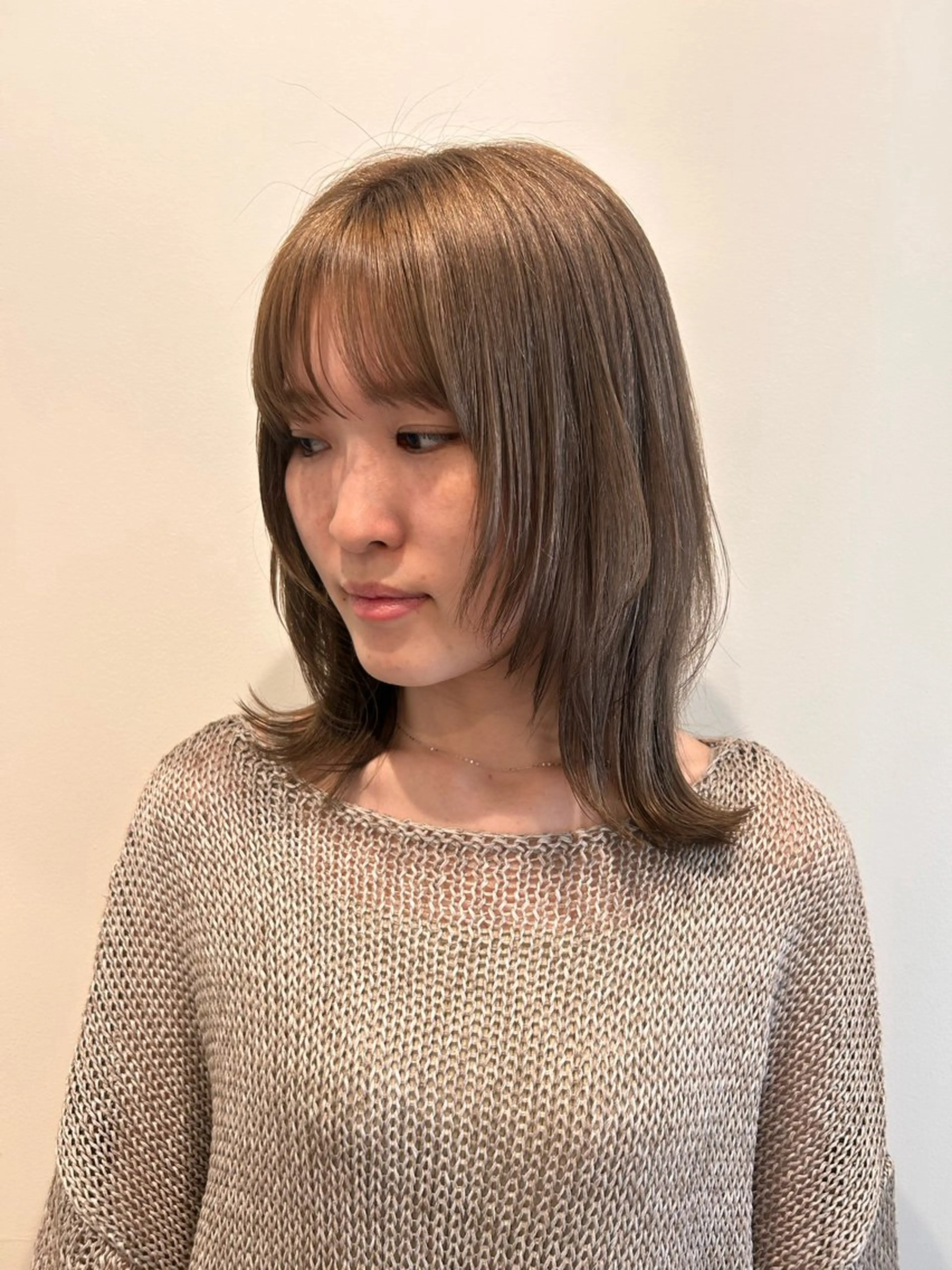 ミディアム カラー Luce所属・うる艶/韓国風　奈良 優輝のヘアスタイル