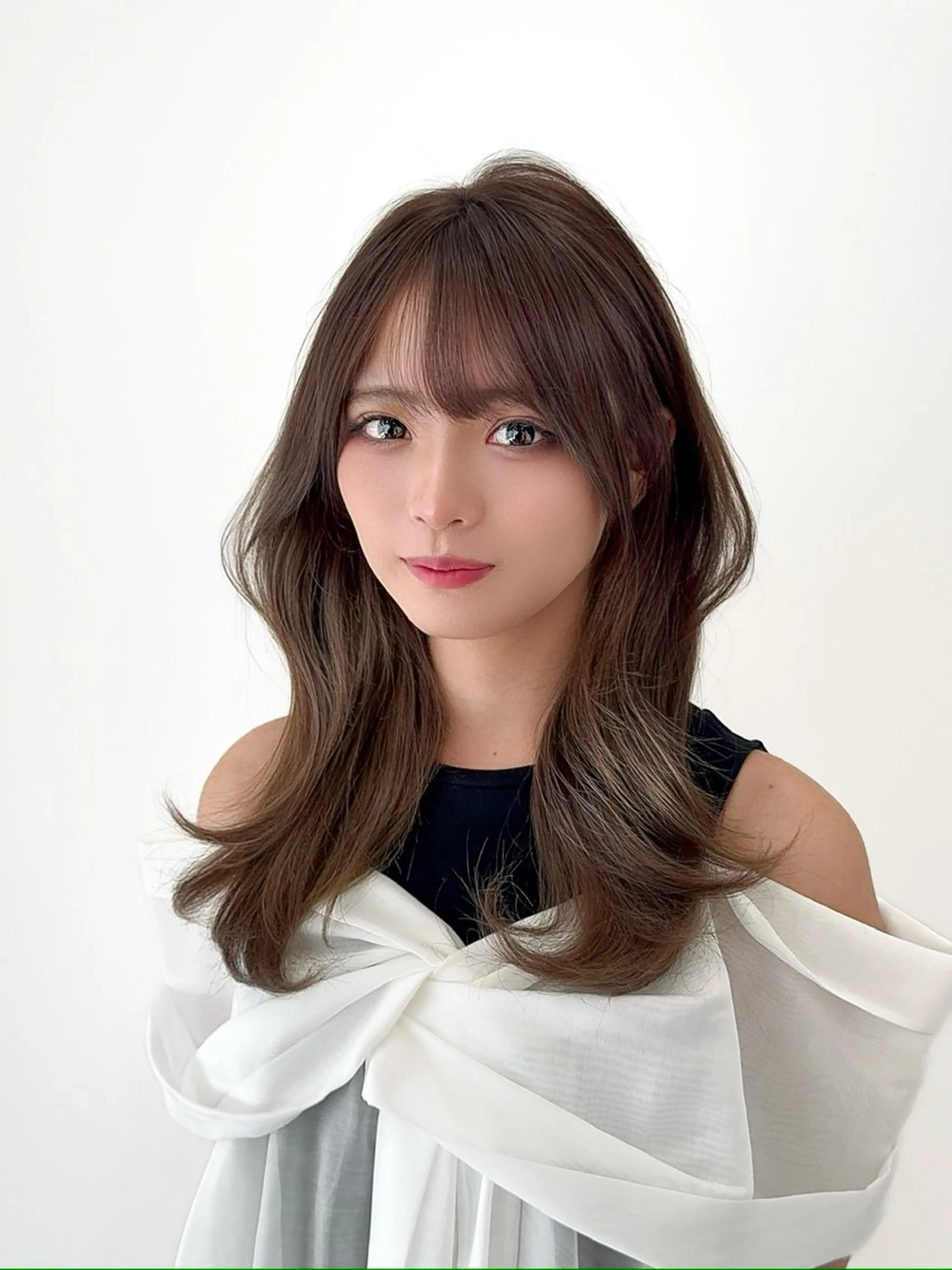 ミディアム カラー ヘアアレンジ 最小顔周り&レイヤー 特化/池袋/kokiのヘアスタイル