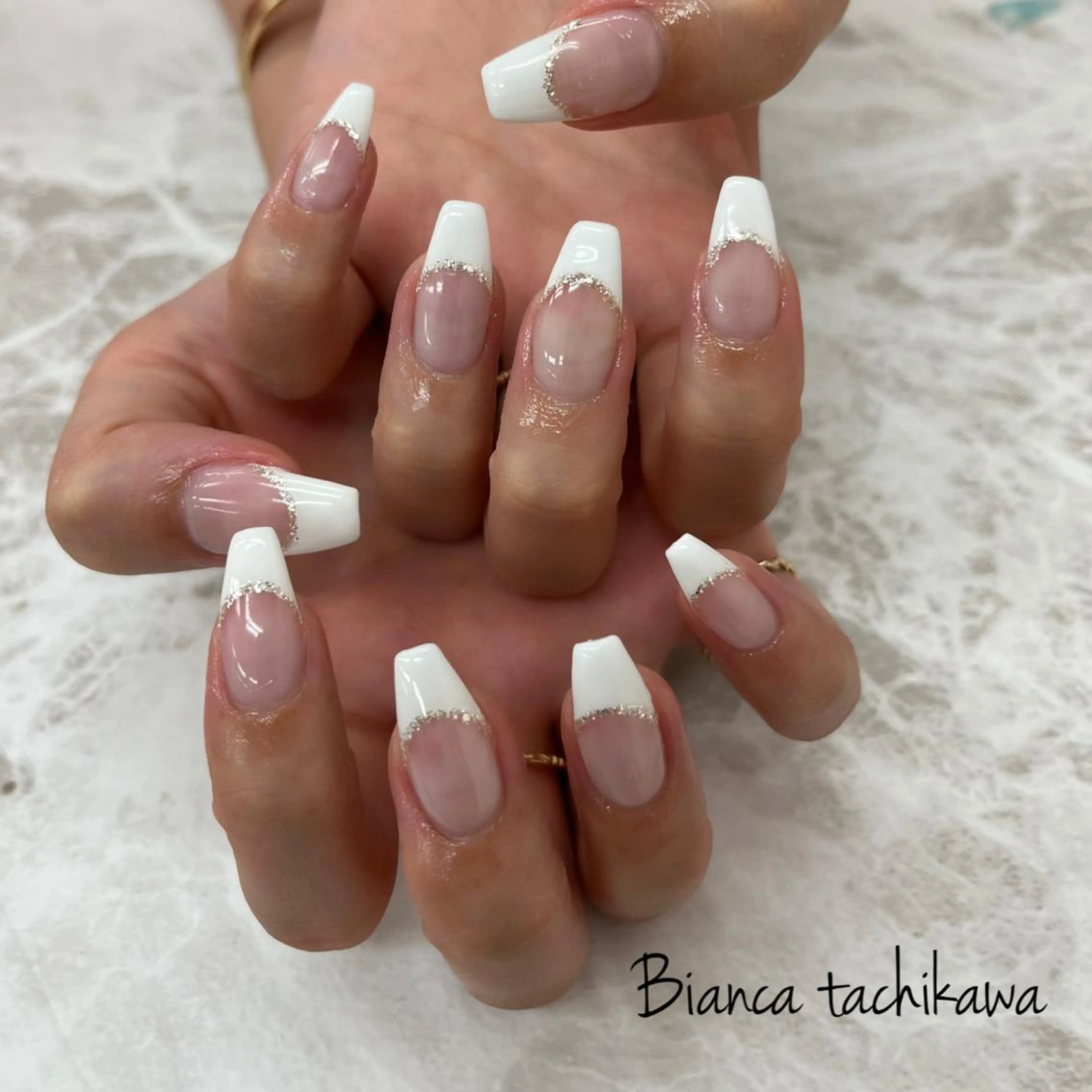 ネイル ラメ(グリッター) ハンドネイル Bianca☁国分寺 🤍店長/黒木愛美のネイルデザイン