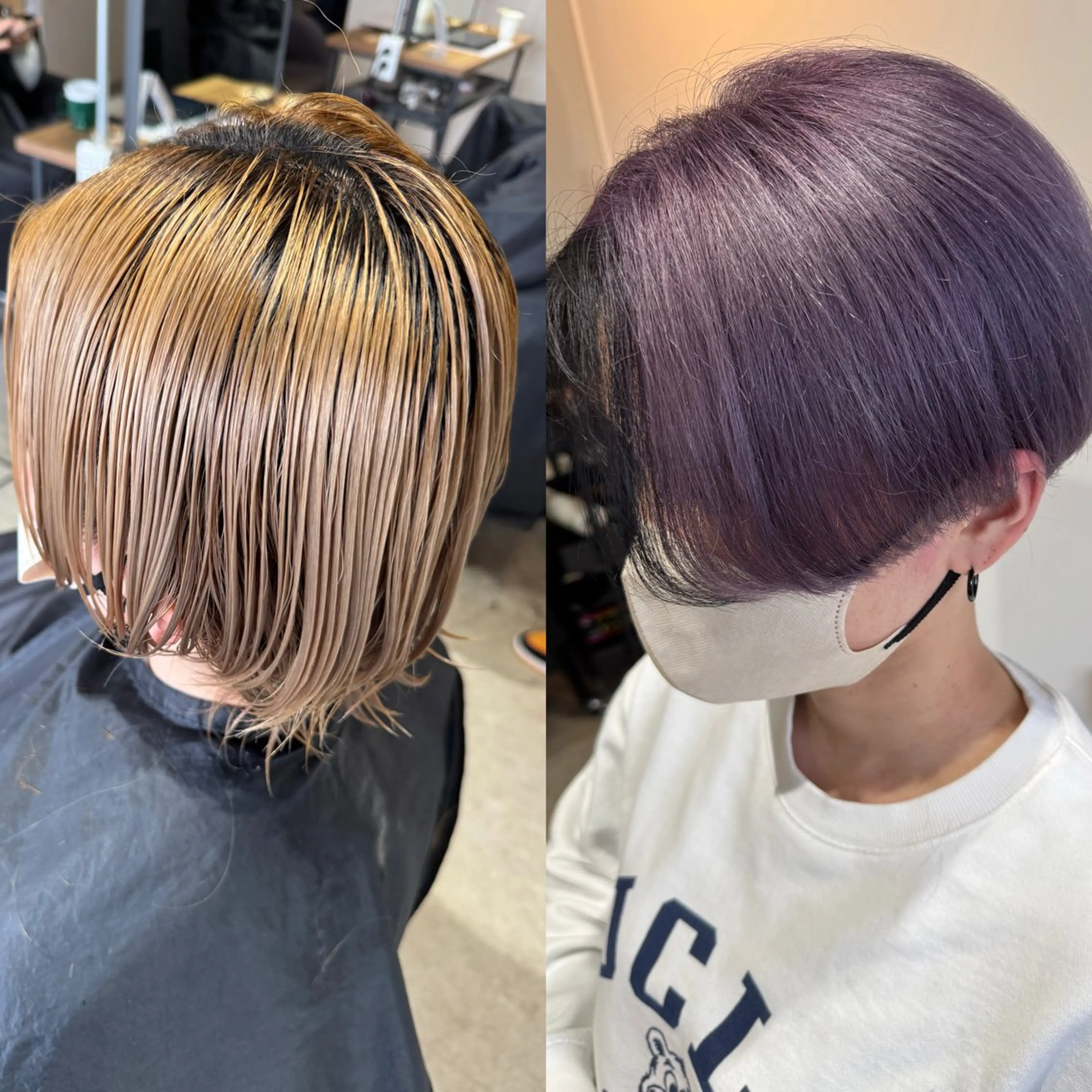 ショート ✨艶ブリーチカラー✨ ✨艶髪ストレート✨のヘアスタイル