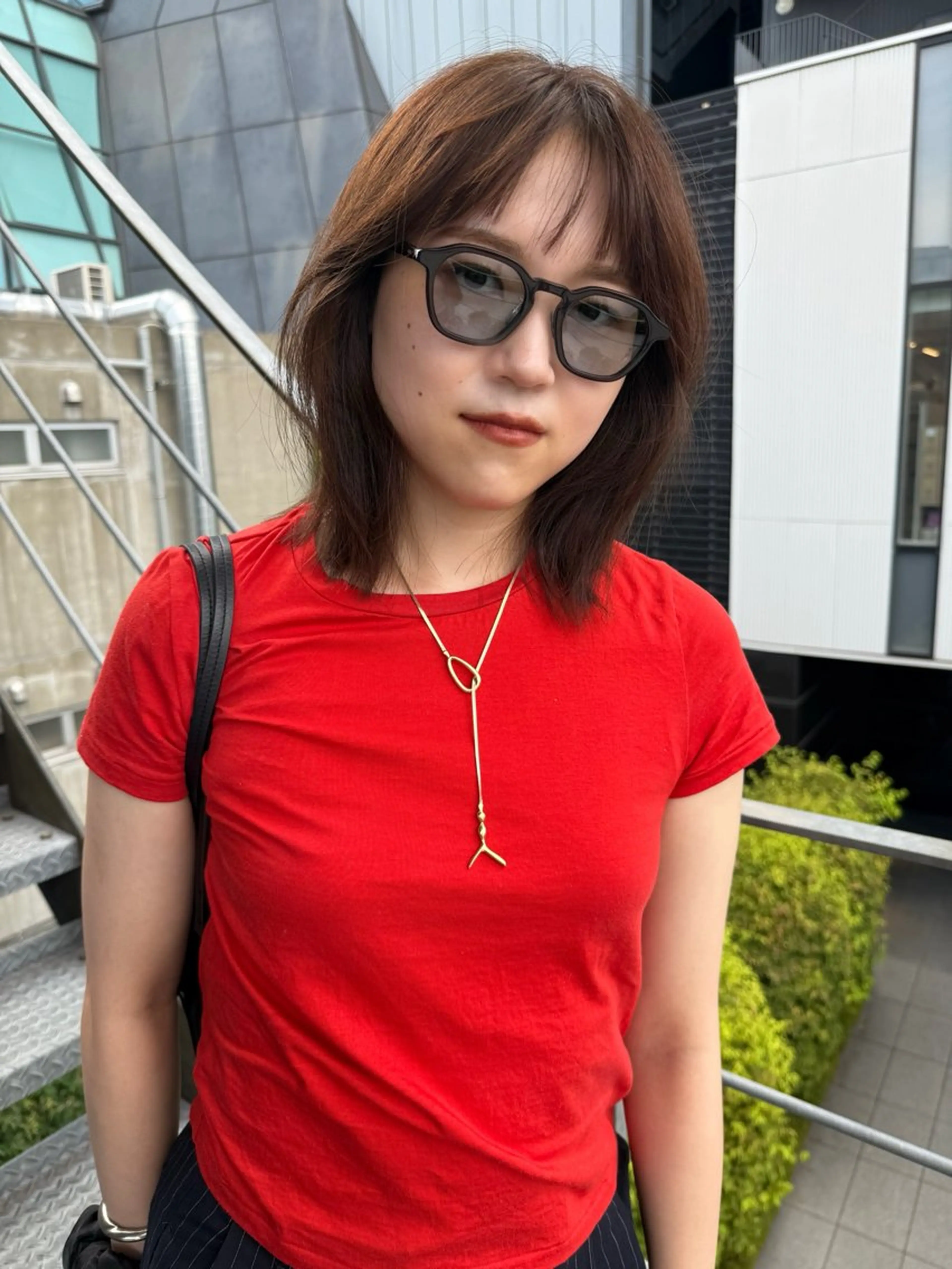 ミディアム ミディアムレイヤー ボブ 髪質改善 レイヤーカット ウルフカット カット ヘアカラー レイヤーカット/ウル フ　chinatsuのヘアスタイル