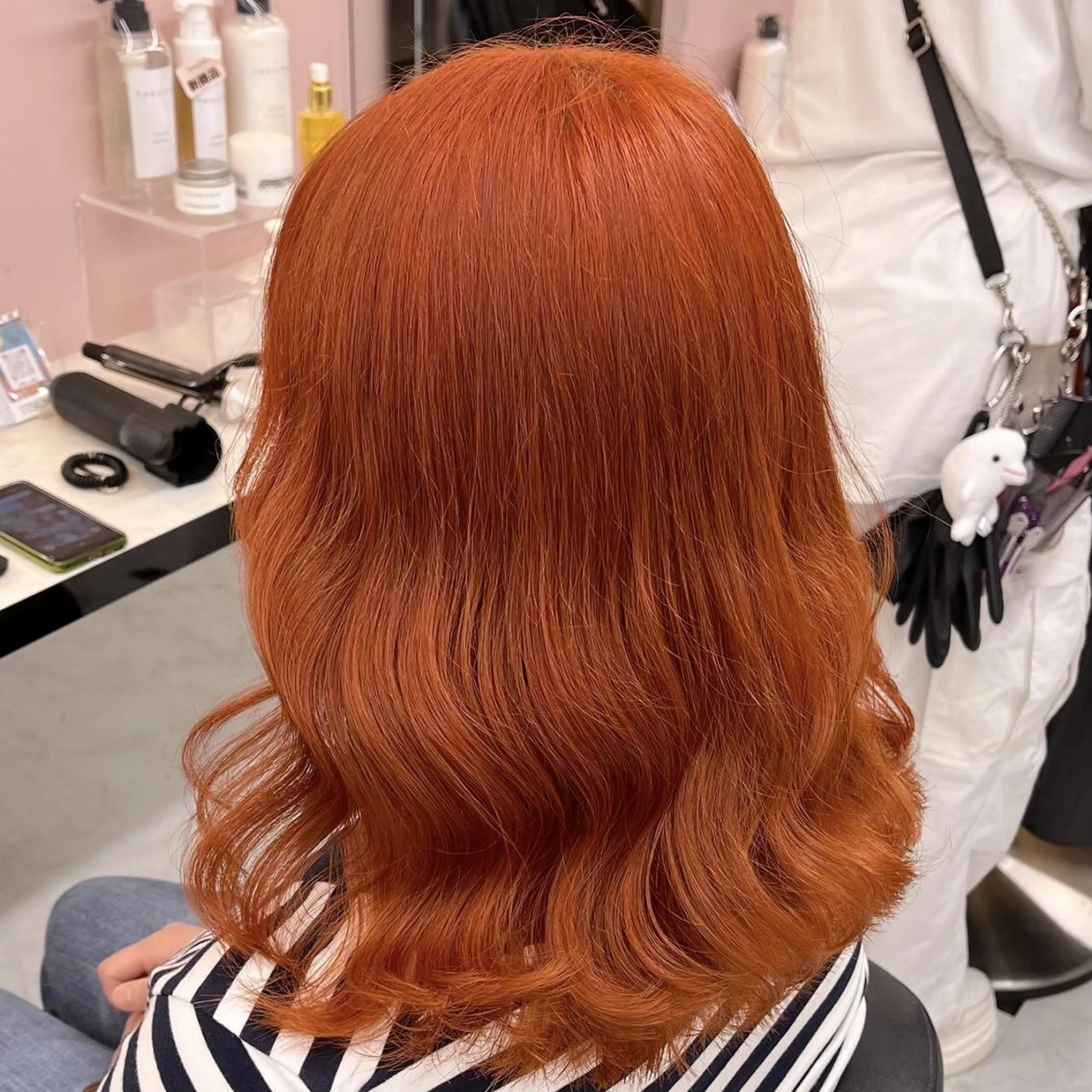 カラー ミディアム 🍒透明感カラー🌨 🥕ハイトーンカラーのヘアスタイル